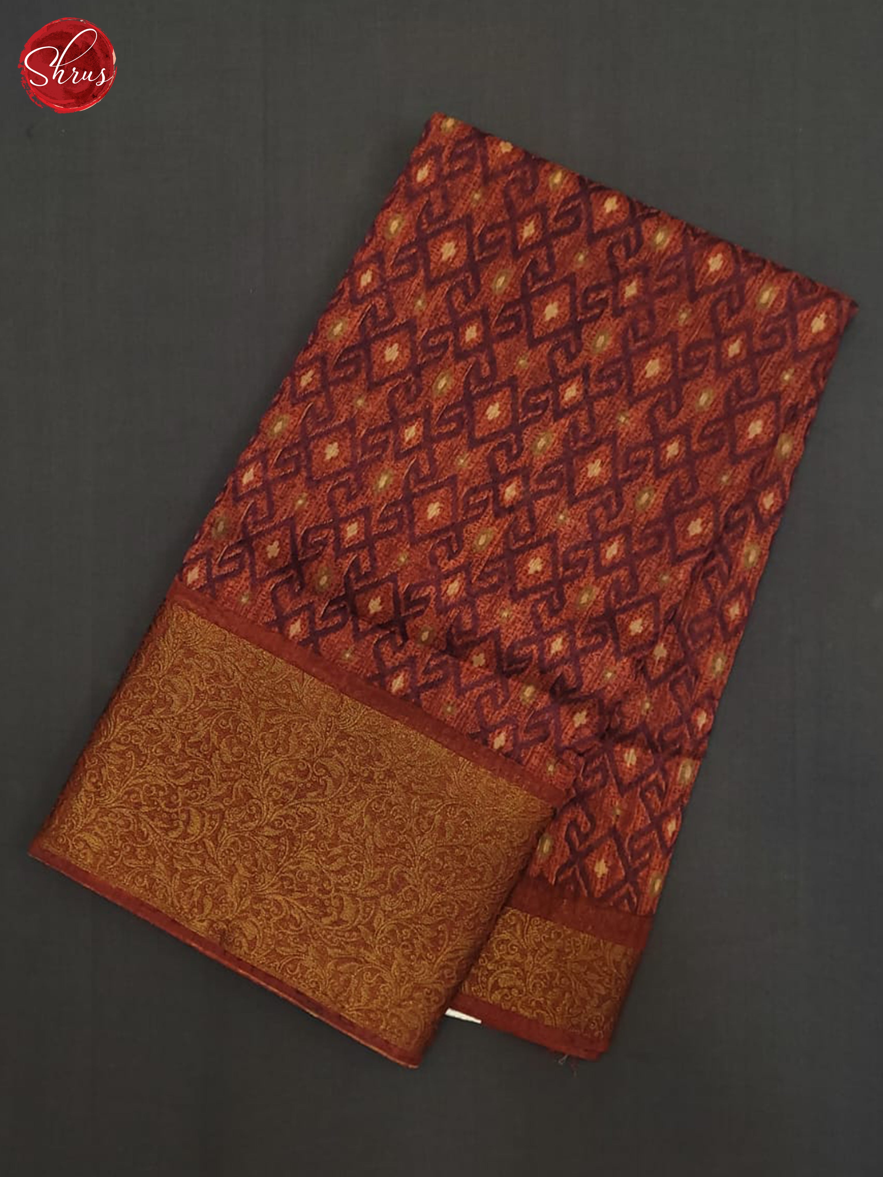 Red(Single Tone) - Linen Saree - Shop on ShrusEternity.com