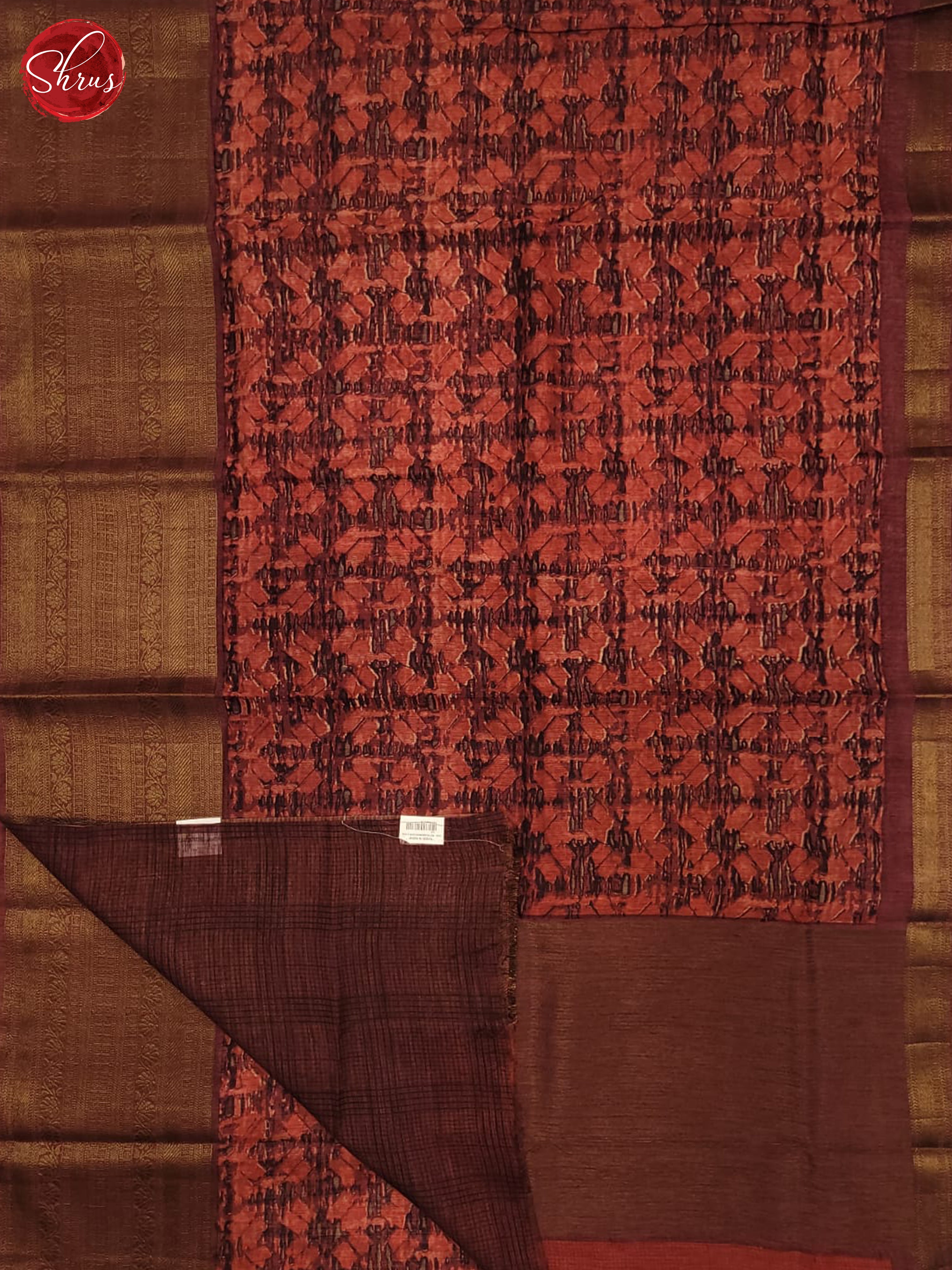 Majenta Pink(Single Tone) - Linen print Saree - Shop on ShrusEternity.com