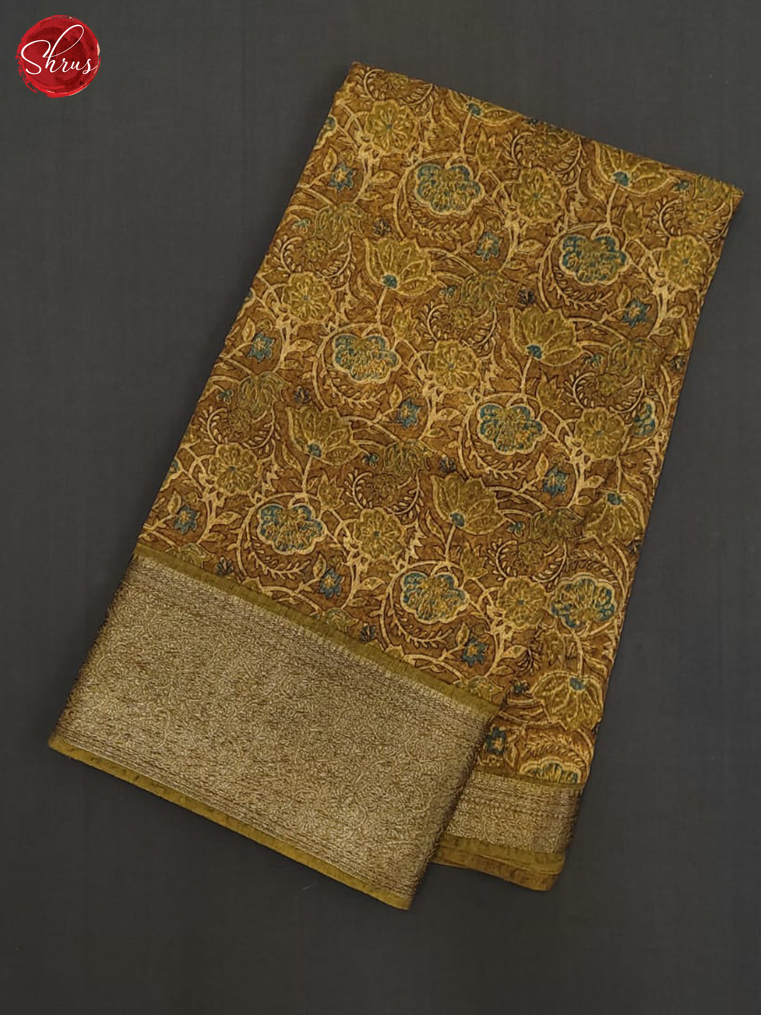 Mehandi Green(Single Tone)- Linen Saree - Shop on ShrusEternity.com