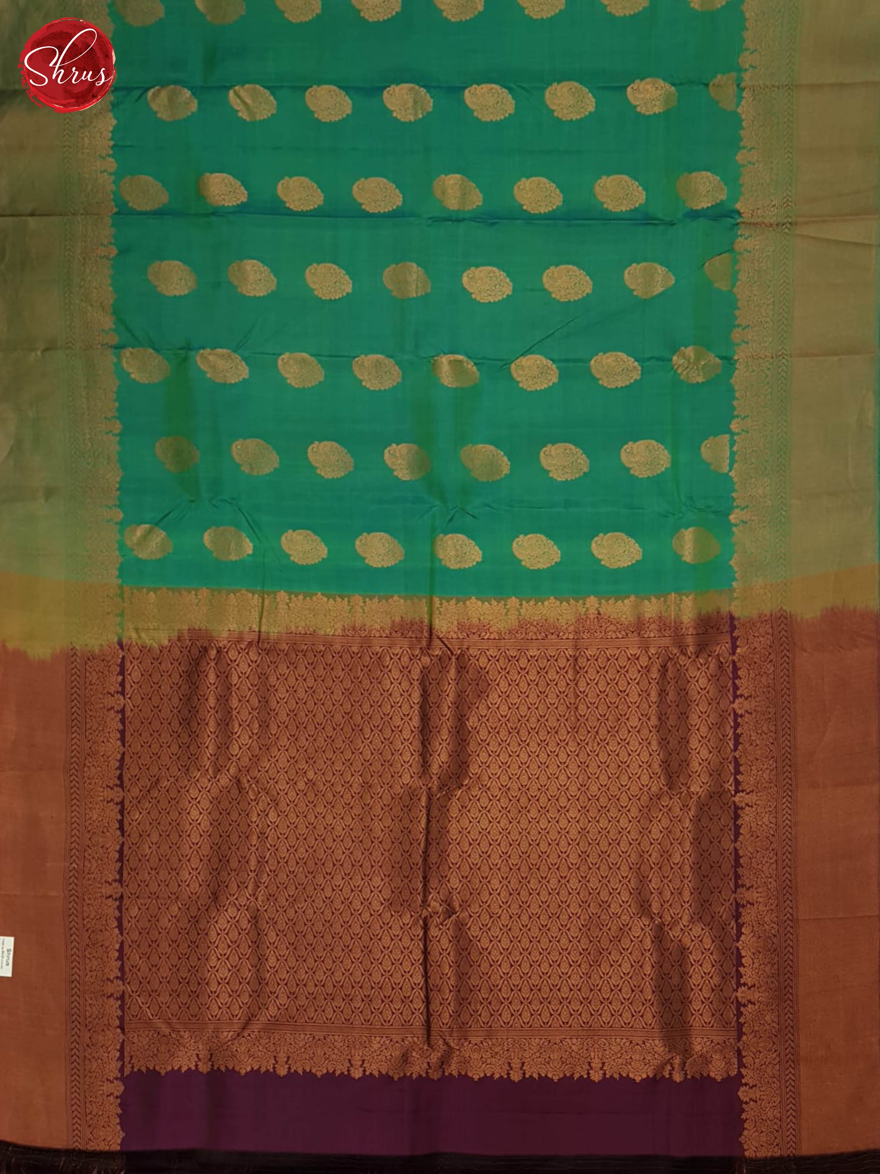 Peacock Green And Wine-Kanchipuram Silk Saree - Shop on ShrusEternity.com