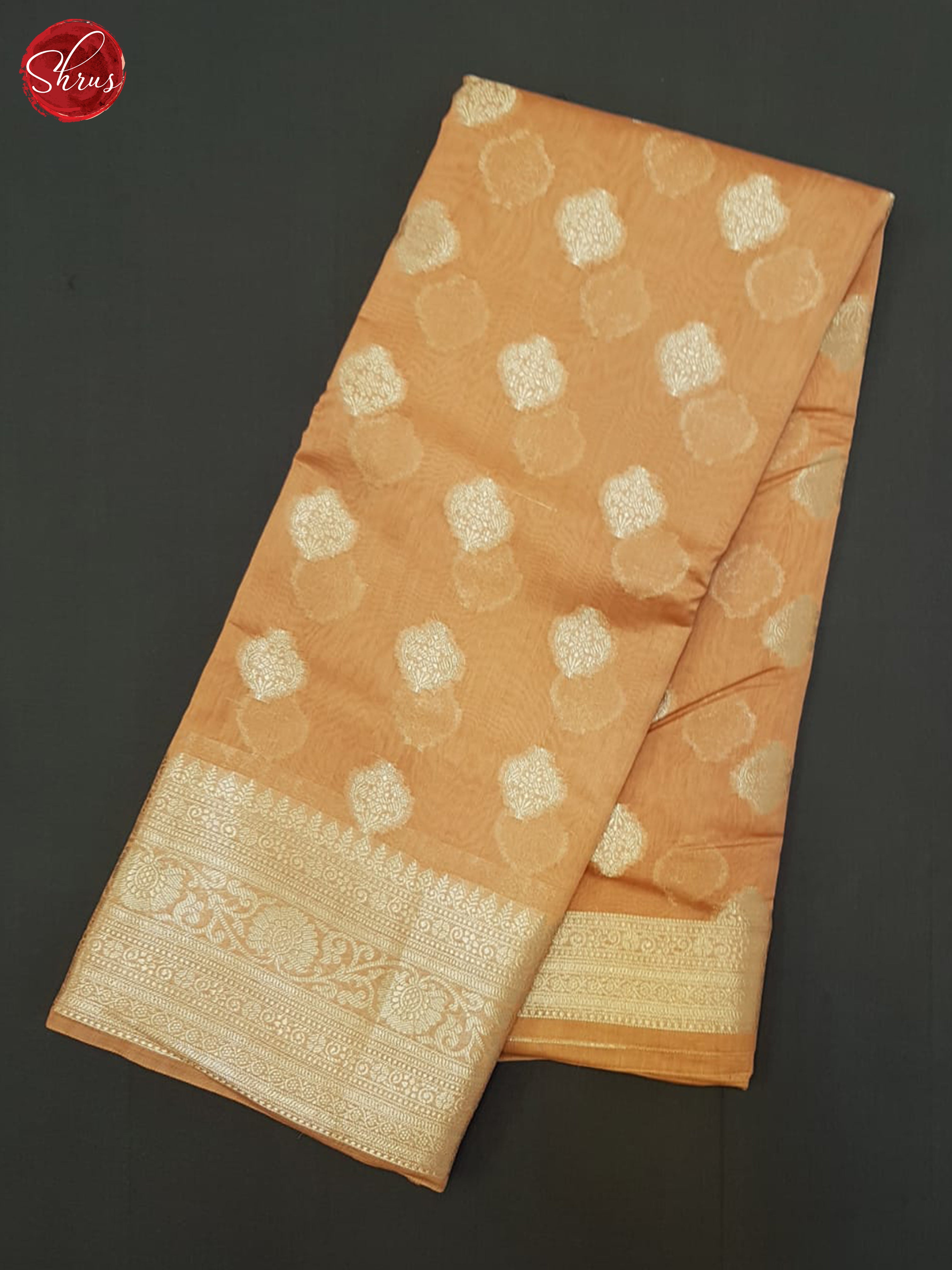 Pale Orange(Single Tone) - North Silk Cotton Saree - Shop on ShrusEternity.com