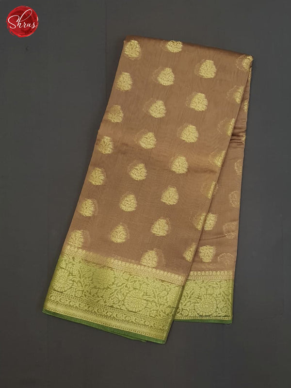 Brown And Green- North Silk Cotton Saree - Shop on ShrusEternity.com