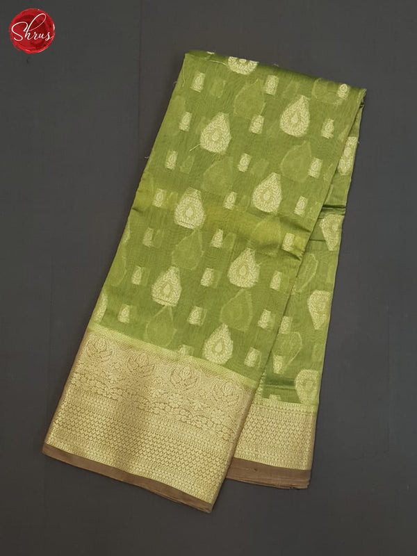 Green And Brown- North Silk Cotton Saree - Shop on ShrusEternity.com