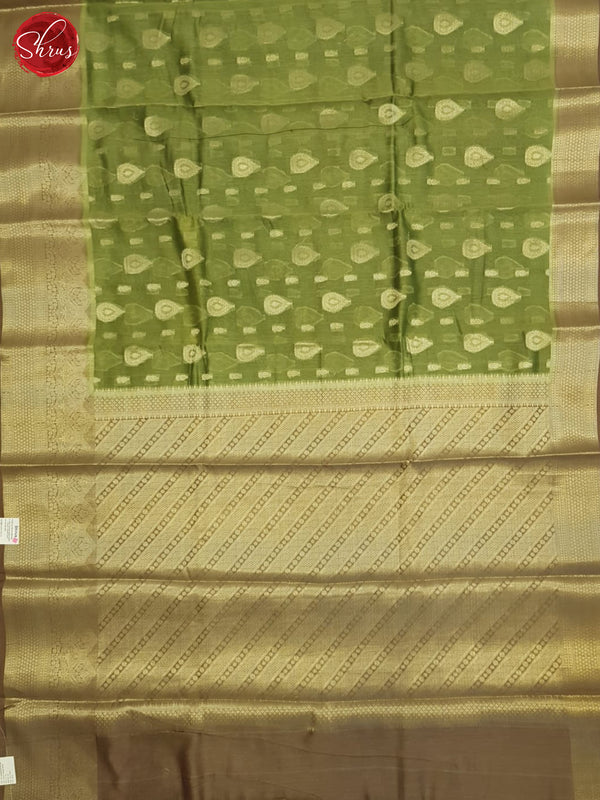 Green And Brown- North Silk Cotton Saree - Shop on ShrusEternity.com