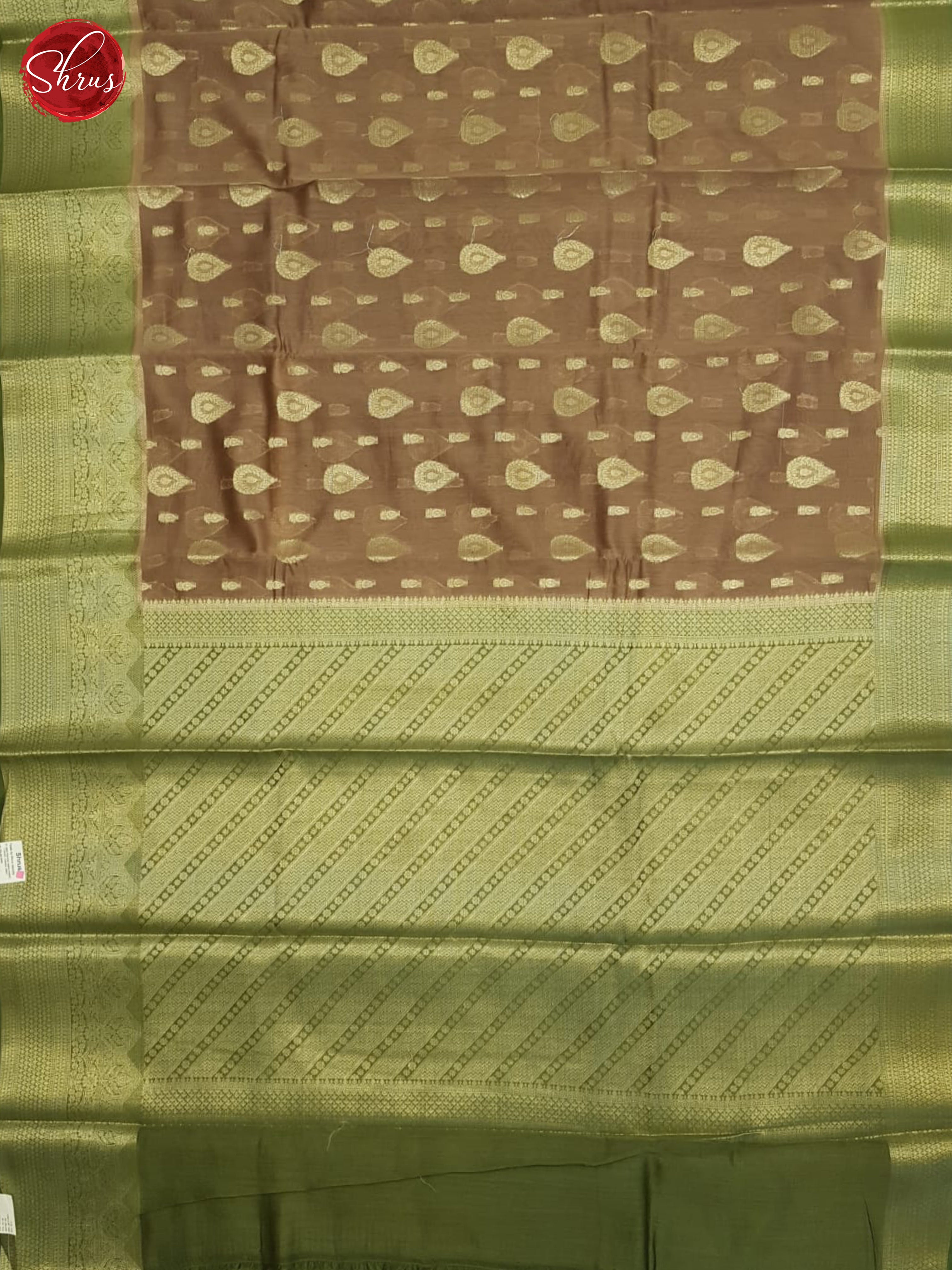 Brown And Green-North Silk Cotton Saree - Shop on ShrusEternity.com