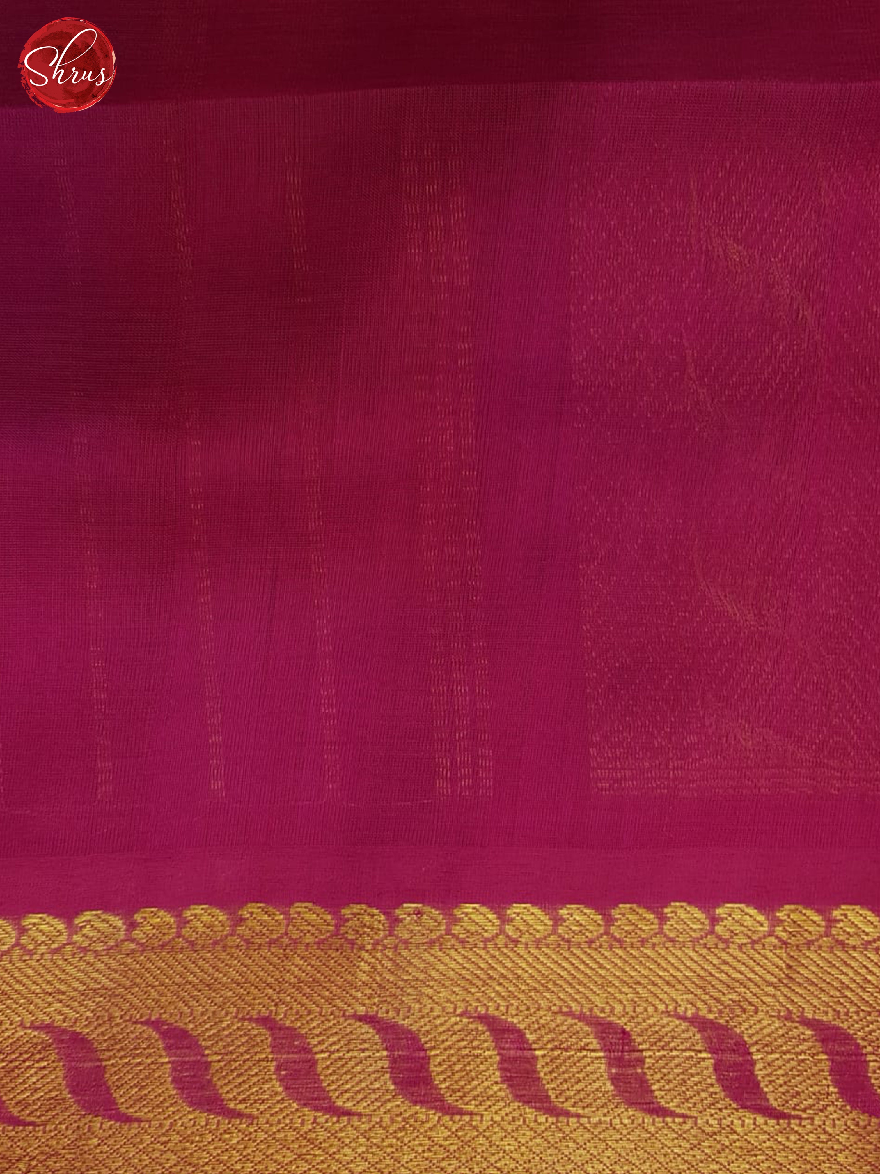 Blue & Maroon - Silk Cotton Saree - Shop on ShrusEternity.com