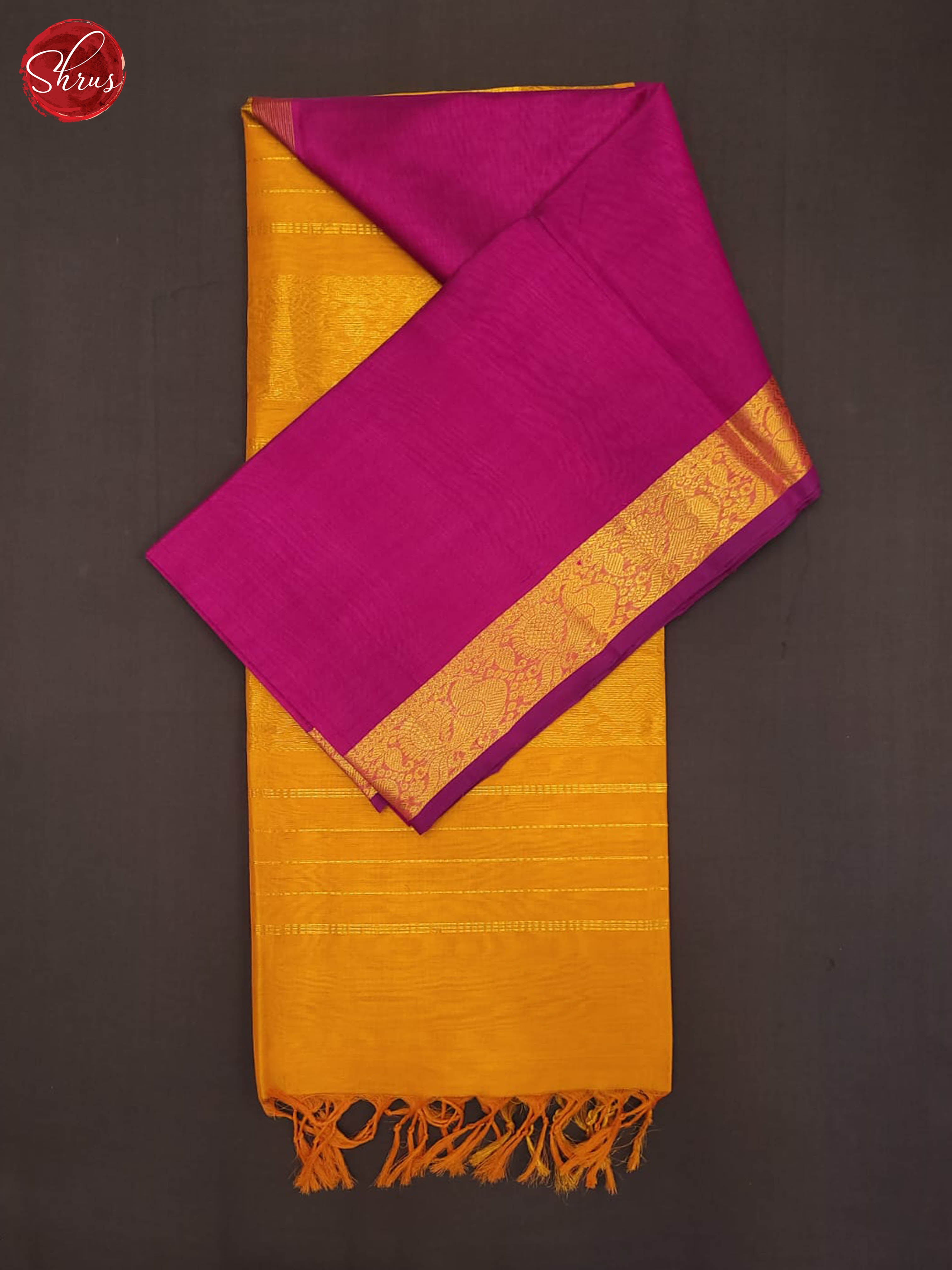 vadamalli and mustard-Silk cotton saree - Shop on ShrusEternity.com