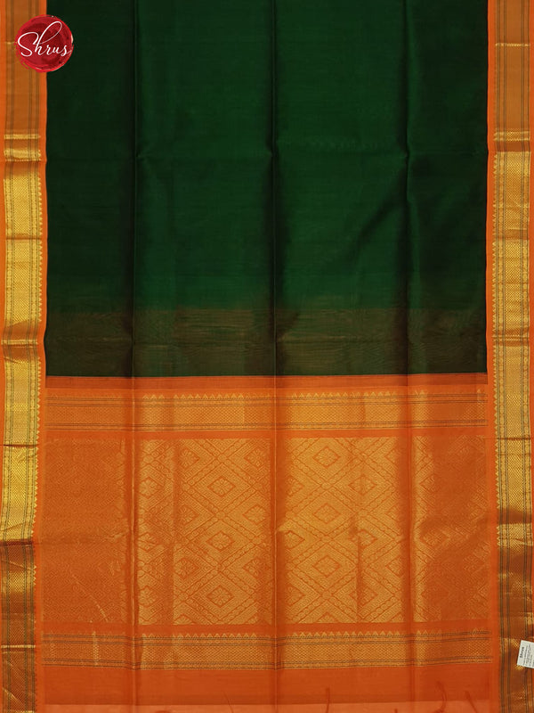 Green And Orange- Silk cotton sarees - Shop on ShrusEternity.com