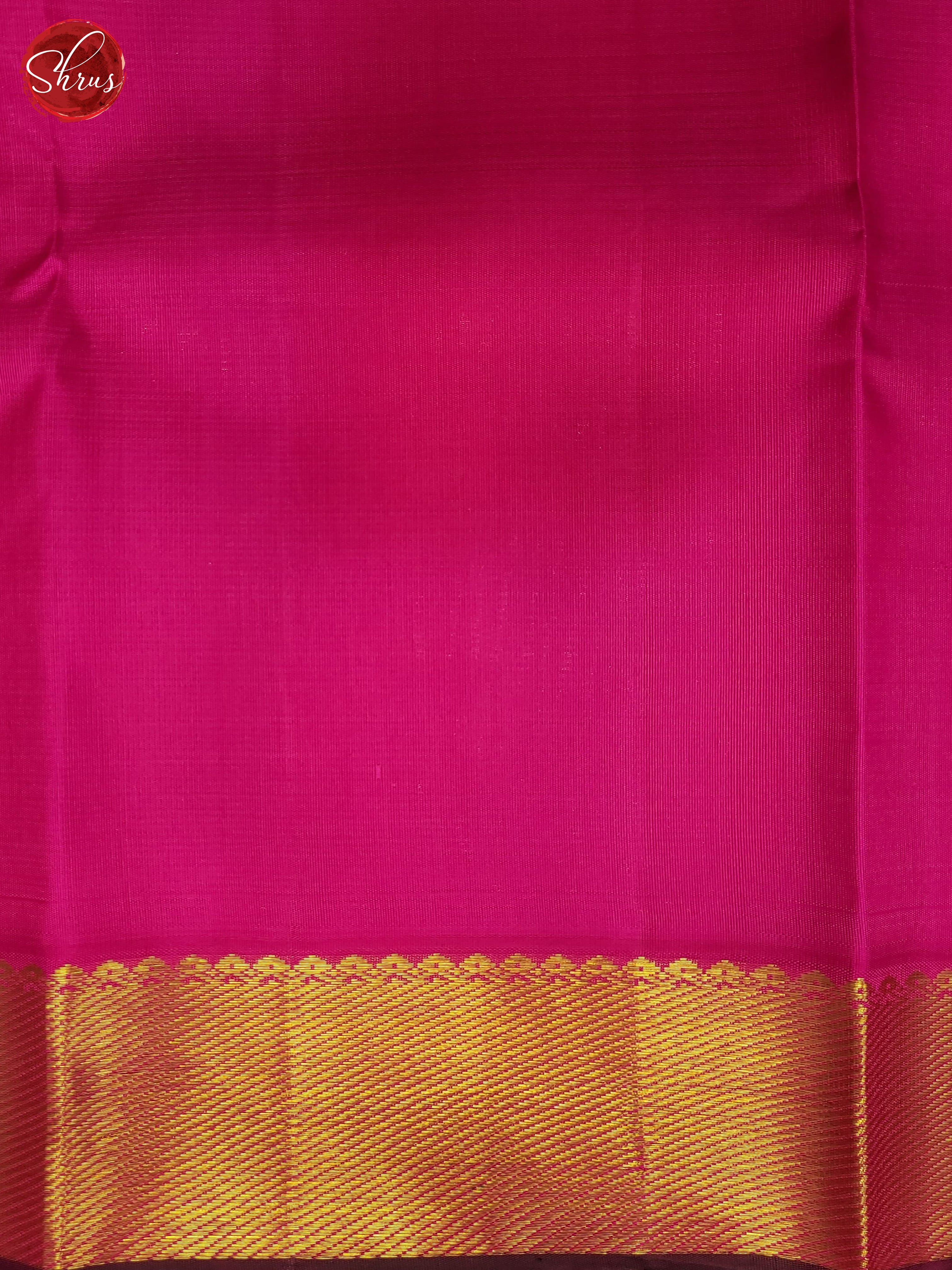 Peachish pink and pink-Kanchipuram silk saree - Shop on ShrusEternity.com