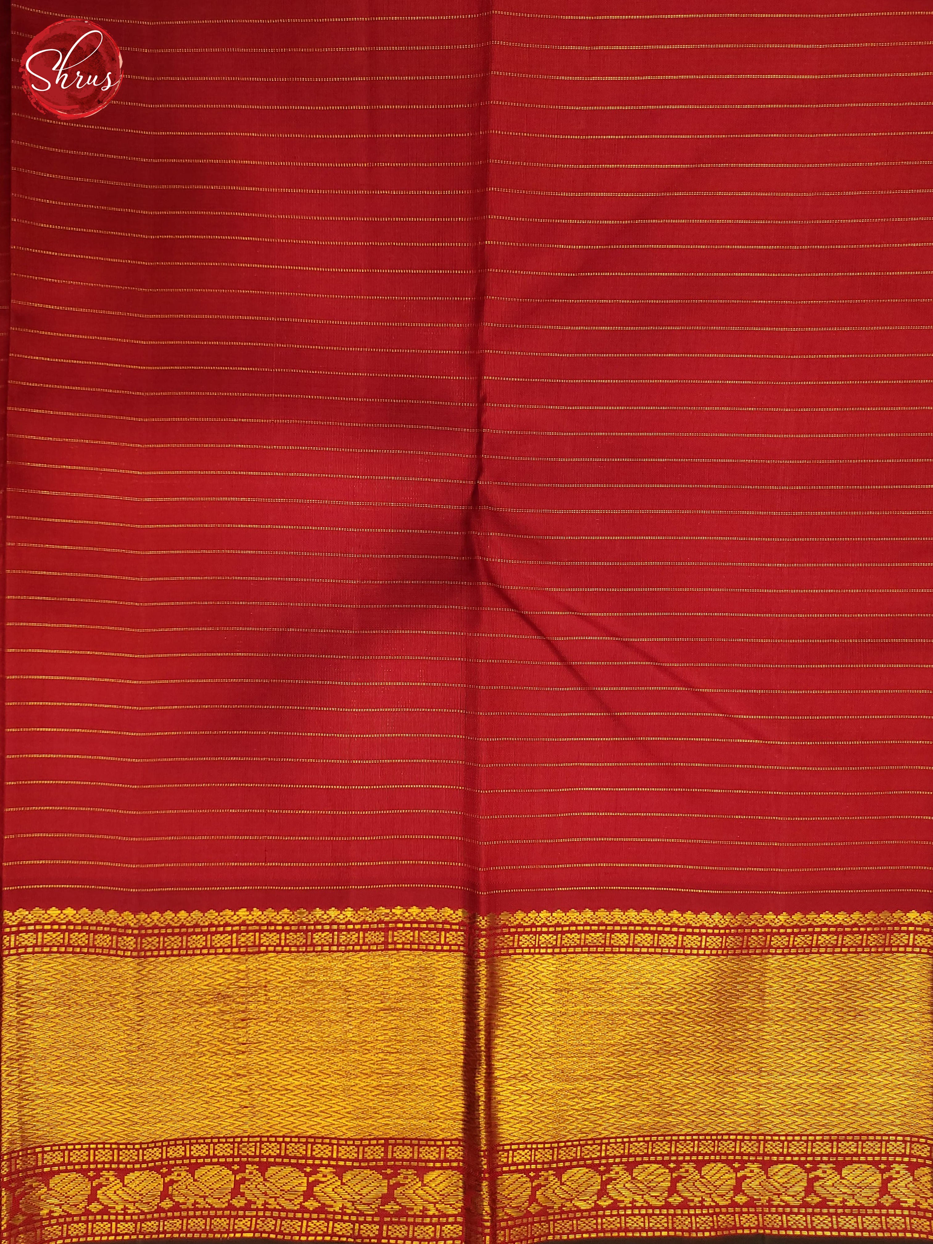 Pink and Red-Kanchipuram Silk Saree - Shop on ShrusEternity.com