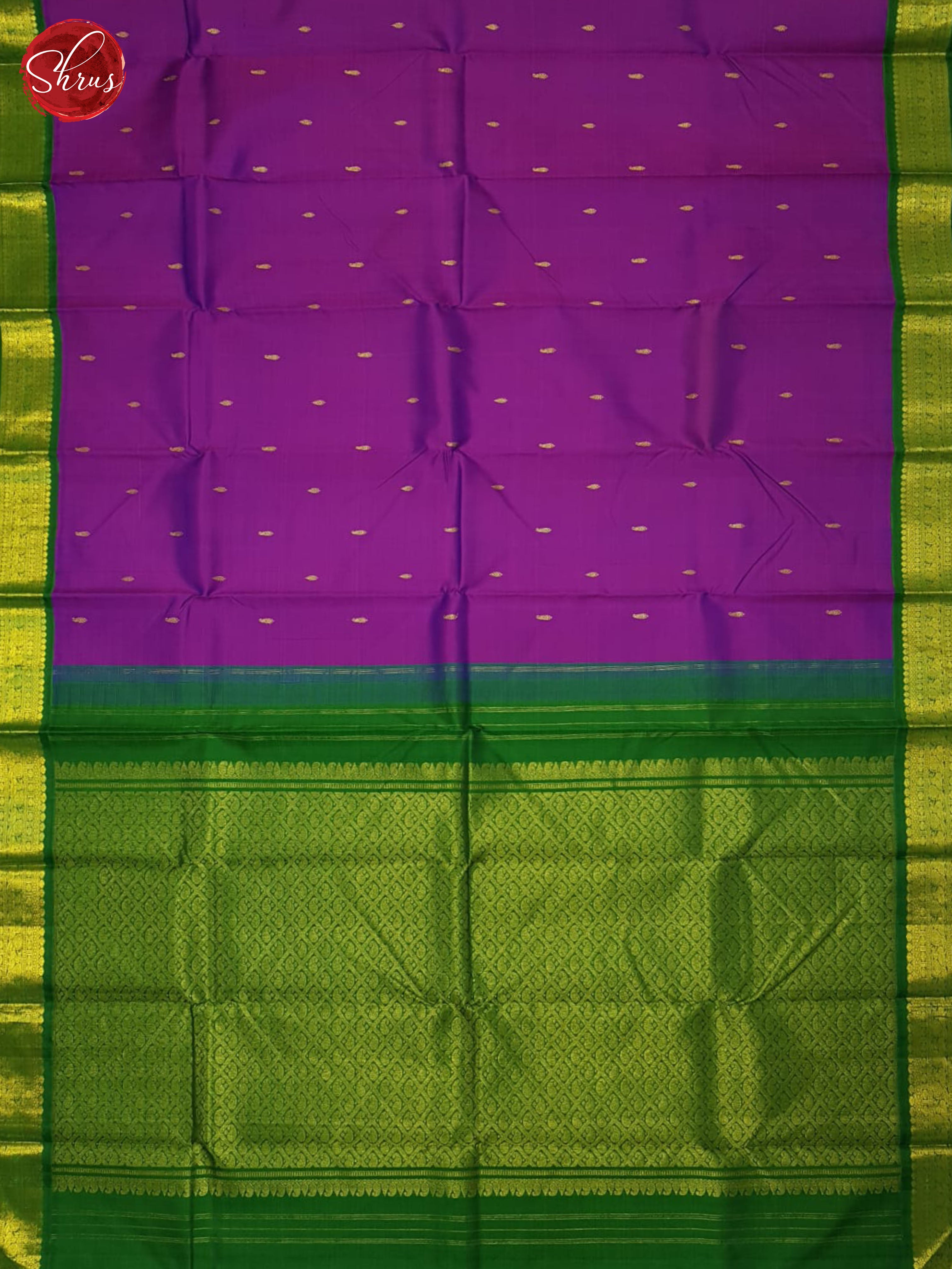 Vadamalli And Green-Kanchipuram Silk Saree - Shop on ShrusEternity.com
