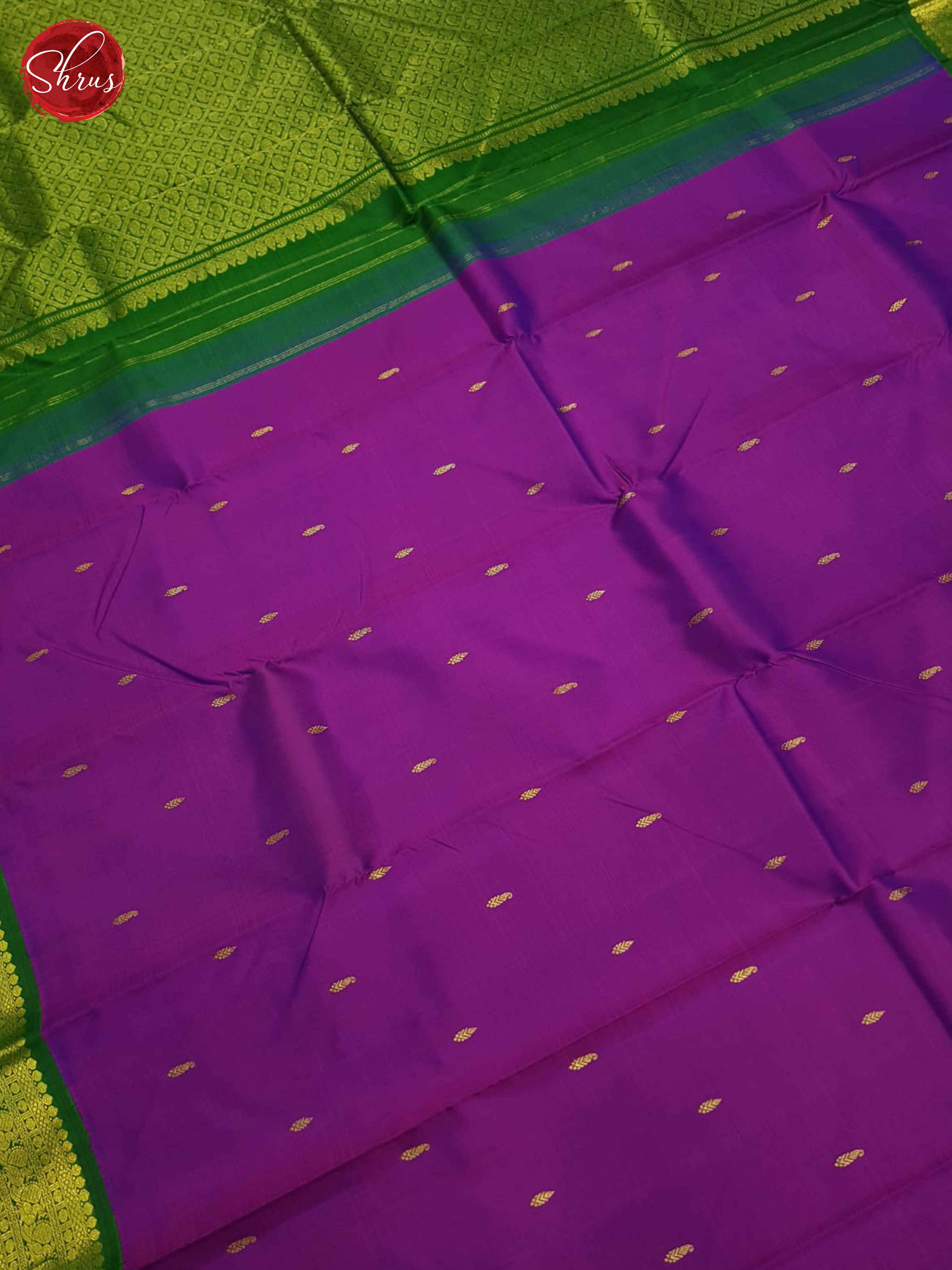 Vadamalli And Green-Kanchipuram Silk Saree - Shop on ShrusEternity.com