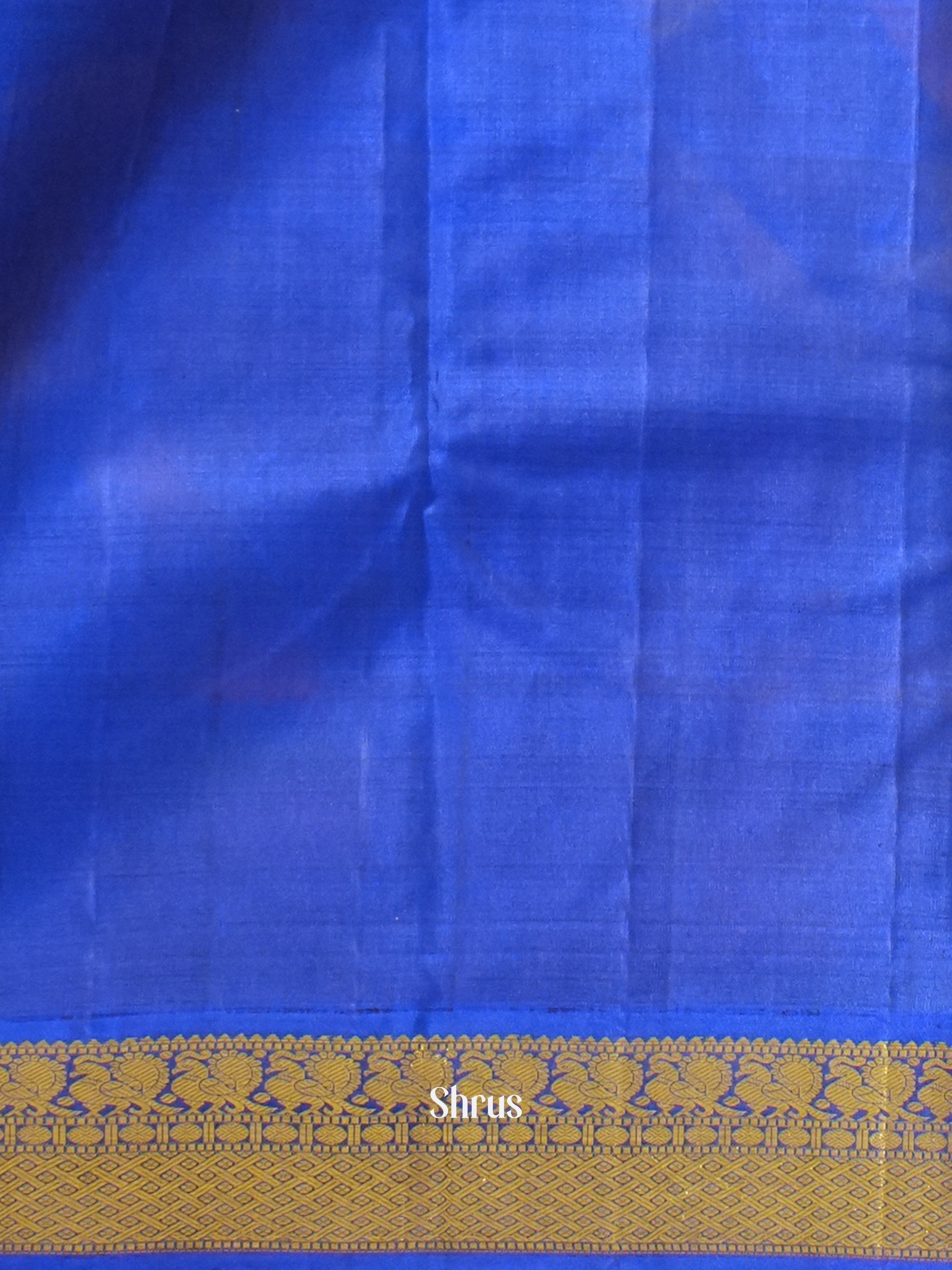 Pink & Blue - Korvai Kanchipuram silk Saree