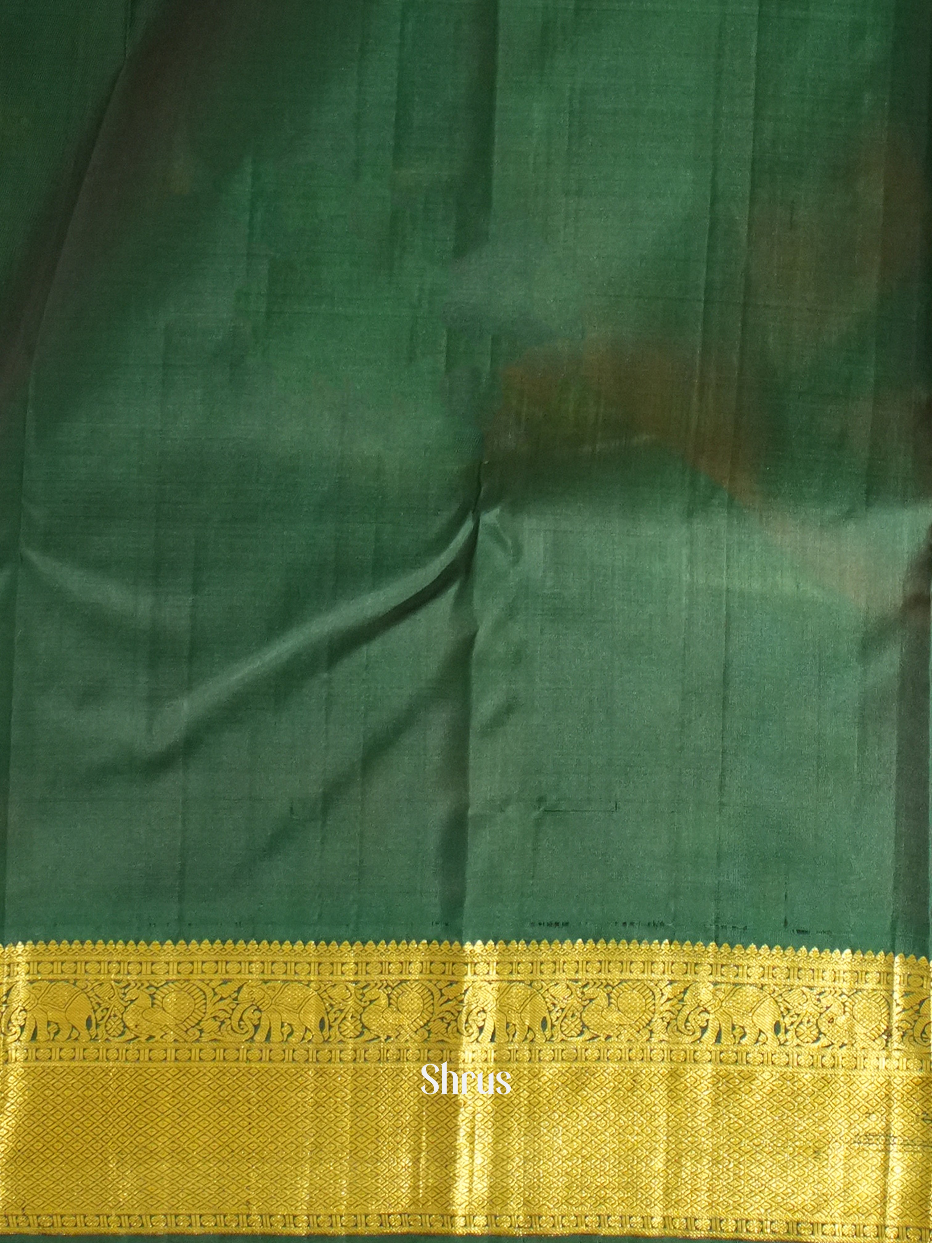 Orange And Green - Korvai Kanchipuram Silk saree