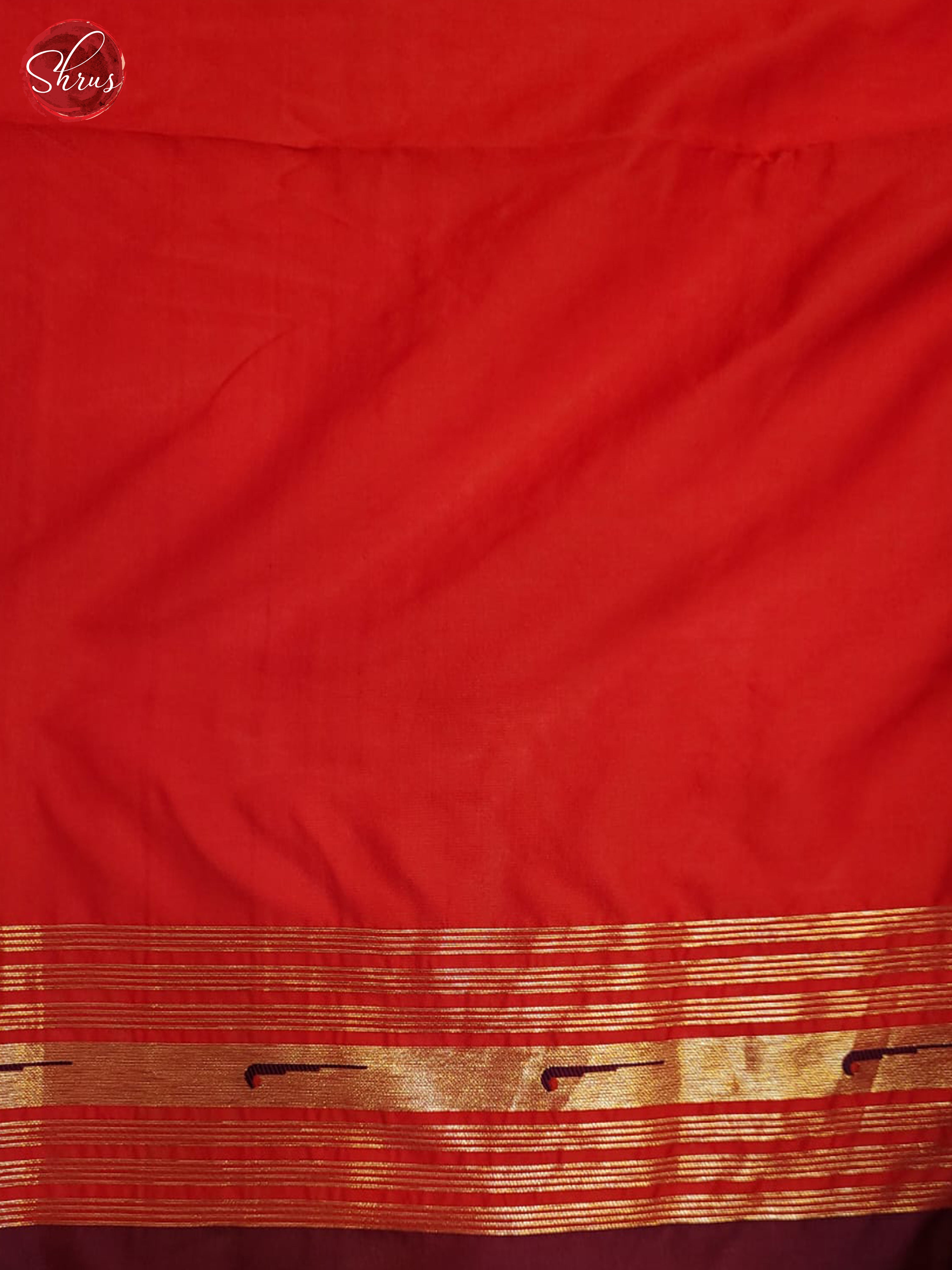 Majenta Pink & Red - Semi Banarasi  Saree - Shop on ShrusEternity.com