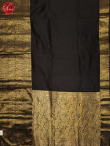 Black(Single Tone) - Semi dupion Saree - Shop on ShrusEternity.com