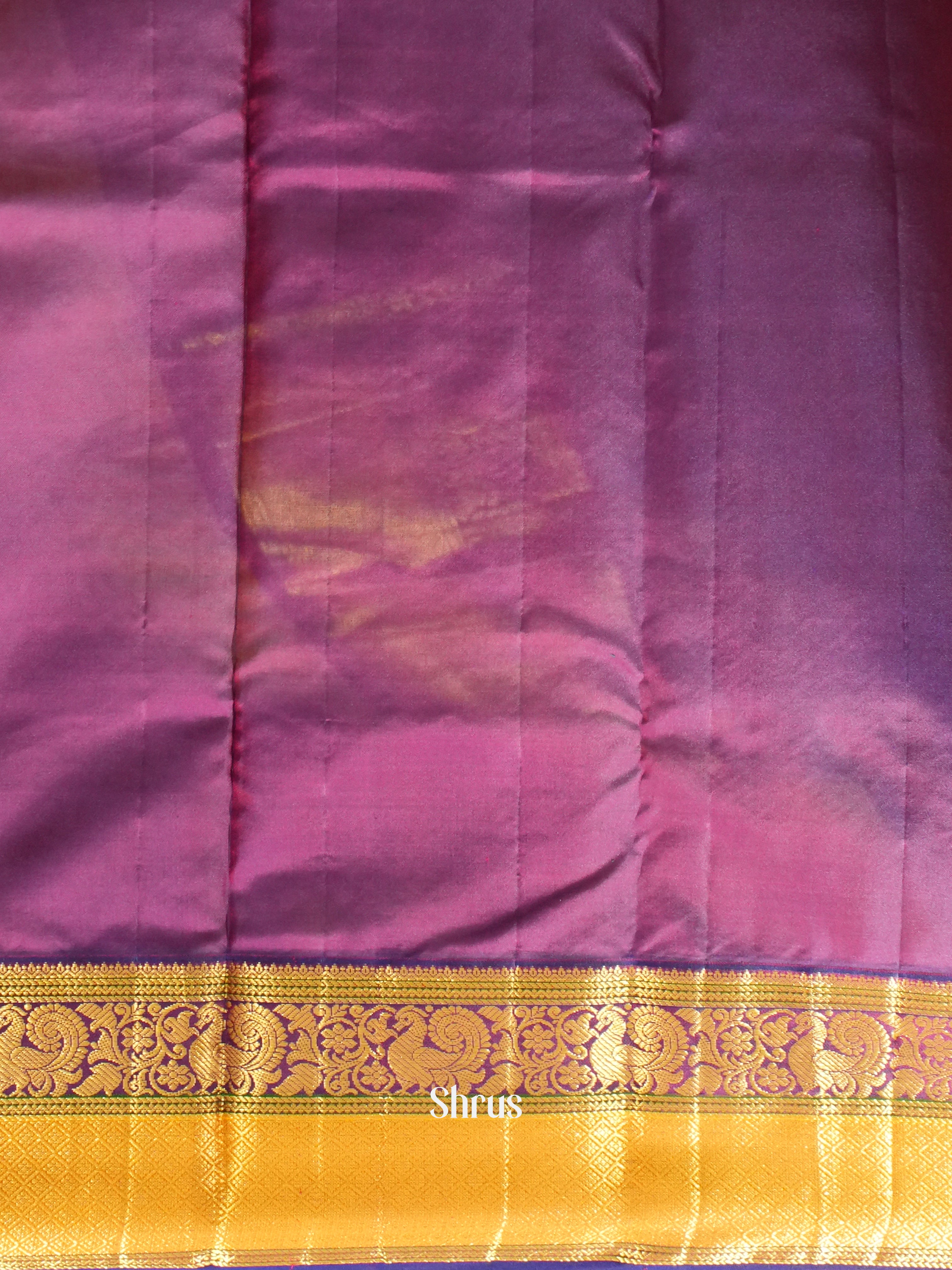 Blue And Purple - Korvai Kanchipuram Silk Saree