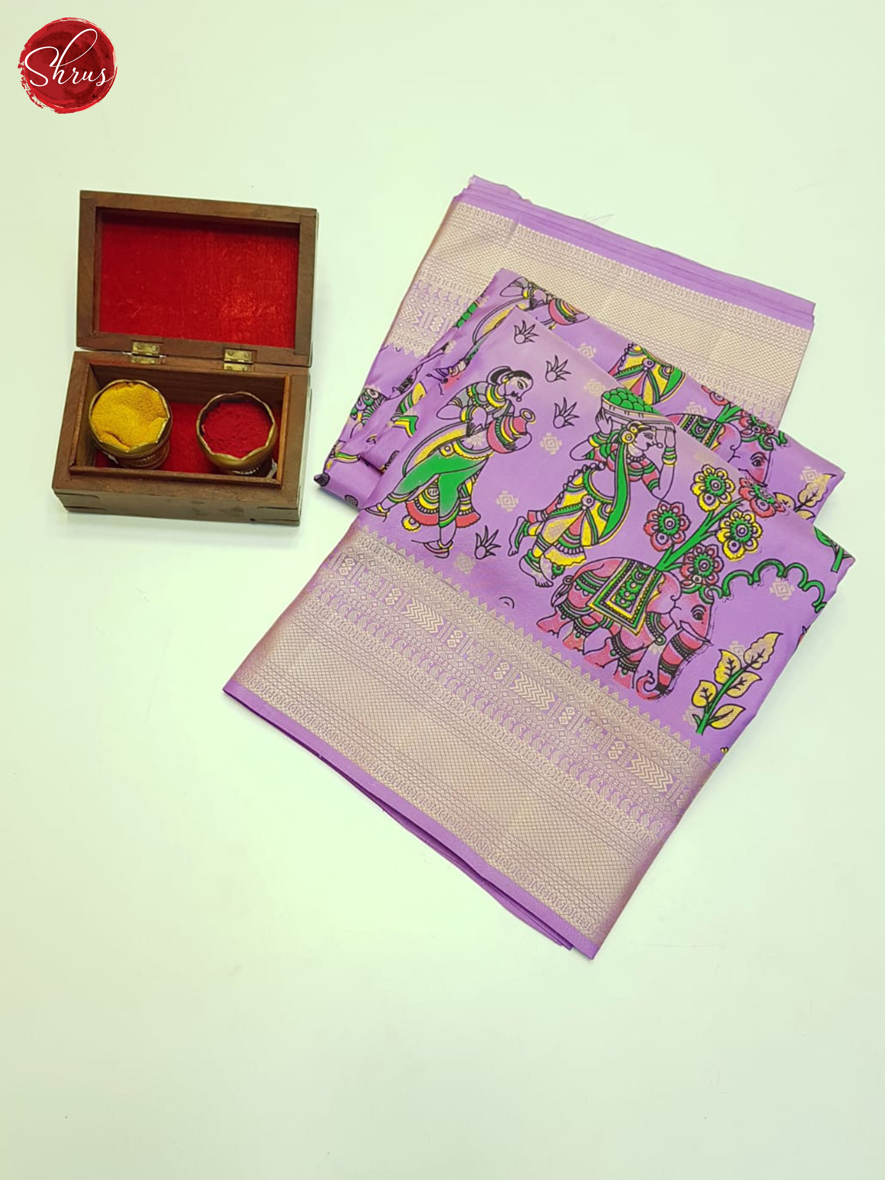 Lavender(Single Tone) - kanchipuram Silk Saree - Shop on ShrusEternity.com