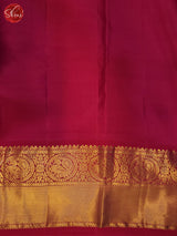 Blue & Red - Kanchipuram silk Saree - Shop on ShrusEternity.com