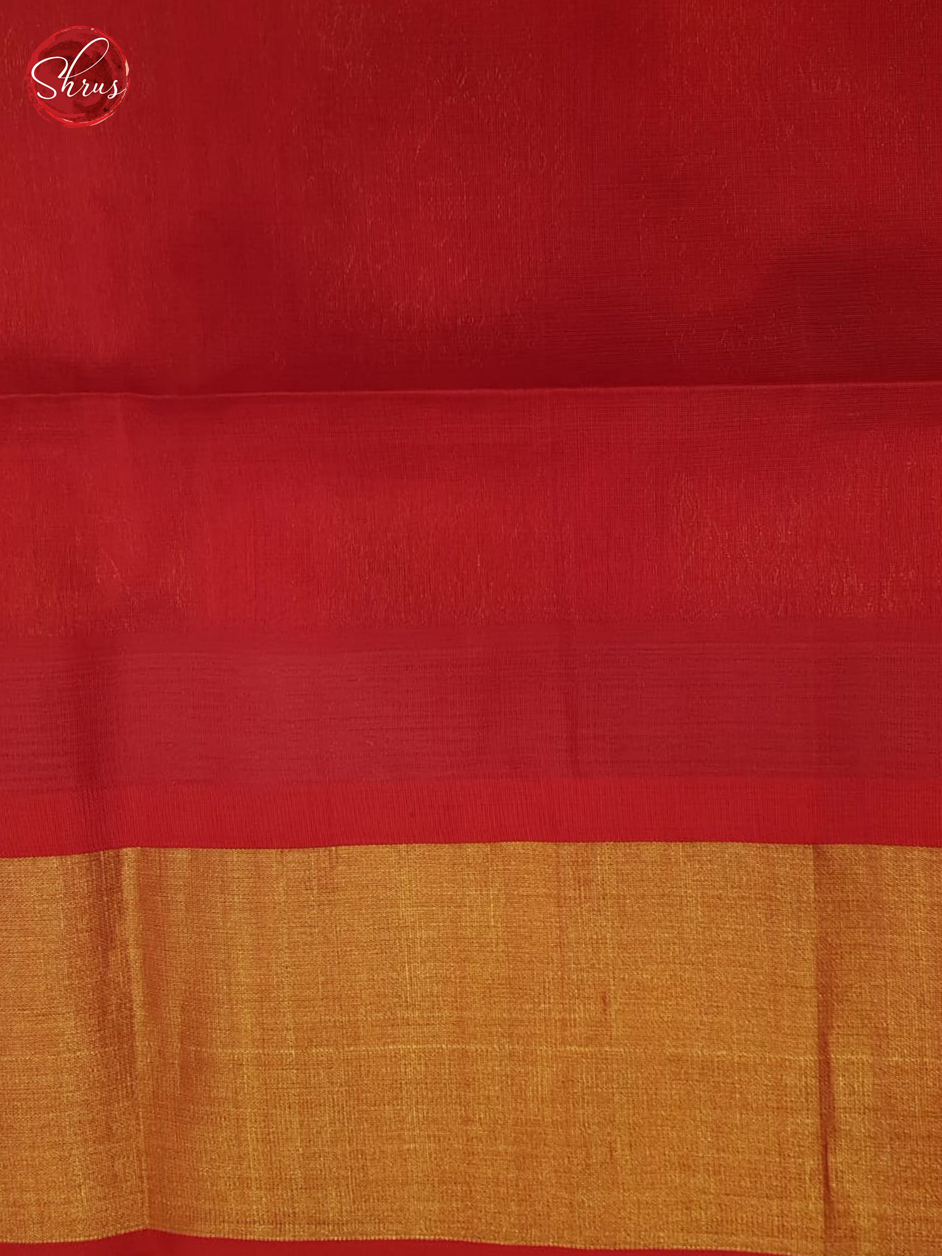 Green And Red-Silk Cotton Saree - Shop on ShrusEternity.com