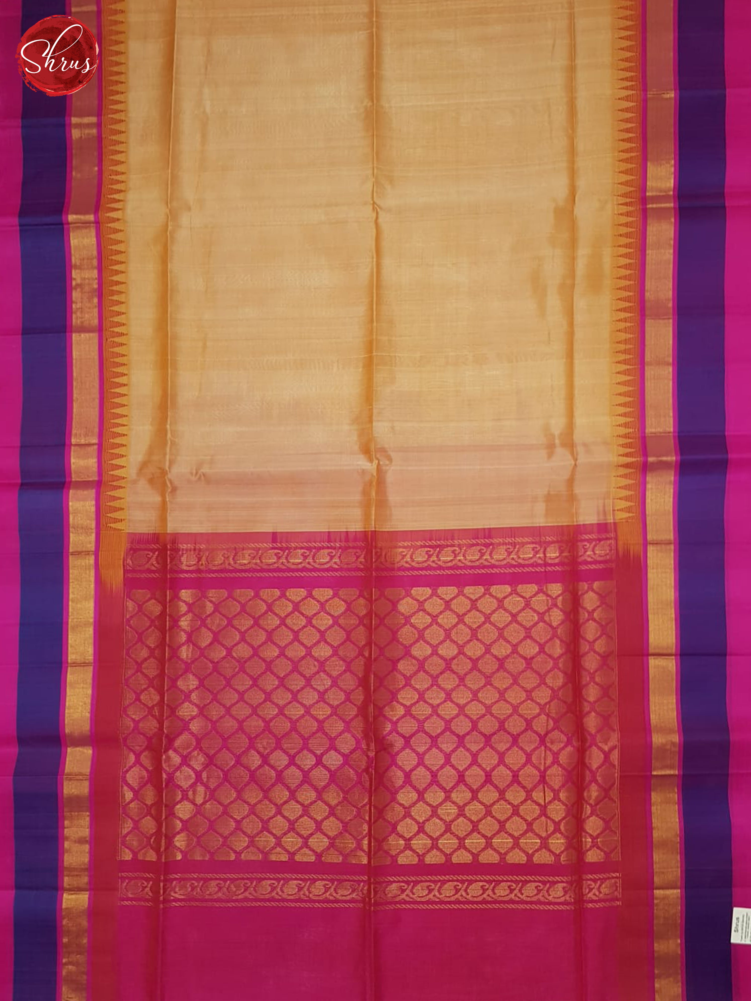 Peach & Pink - Silk Cotton Saree - Shop on ShrusEternity.com