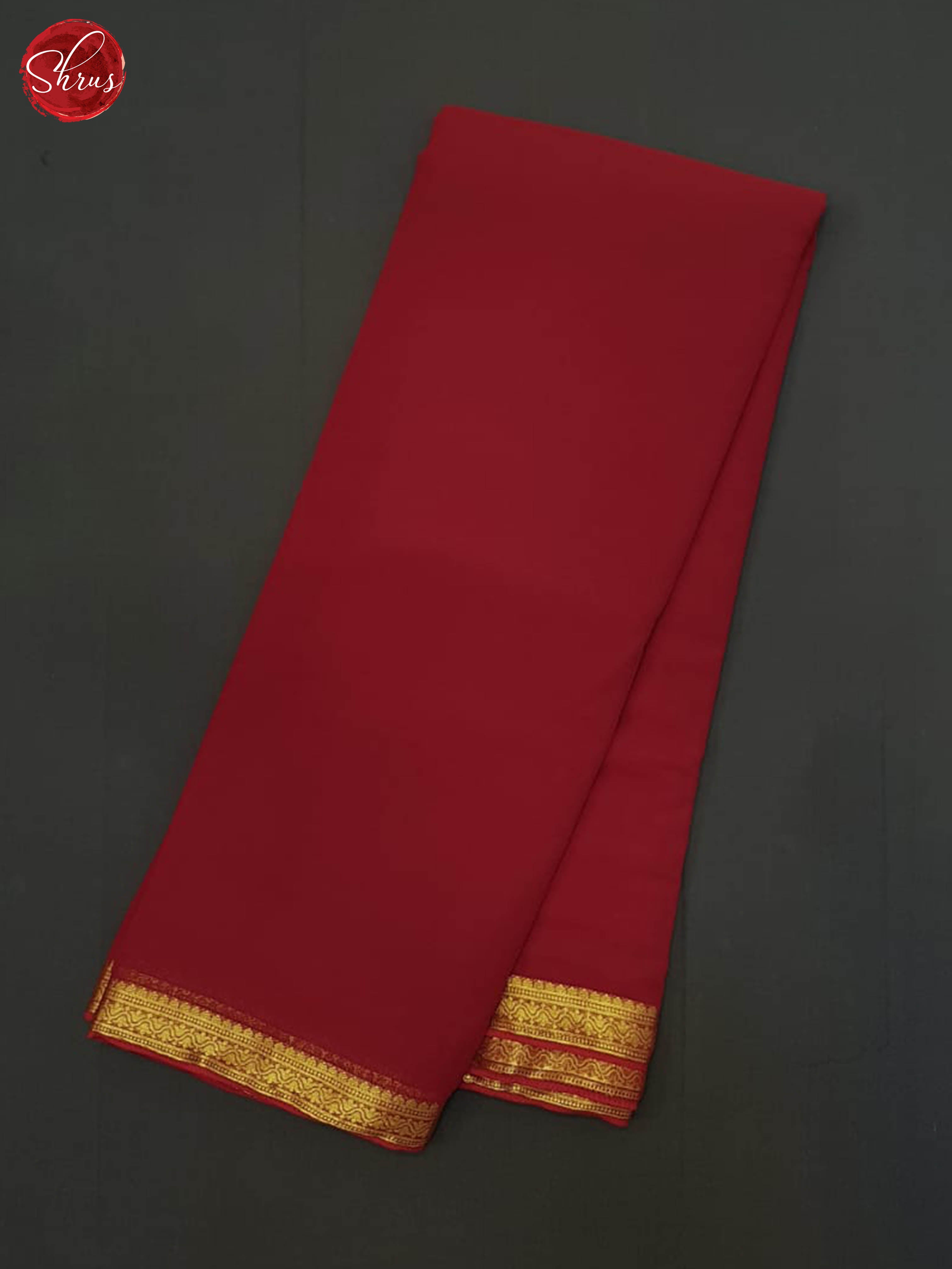 Maroon(Single Tone)- Semi Mysore Silk Saree - Shop on ShrusEternity.com