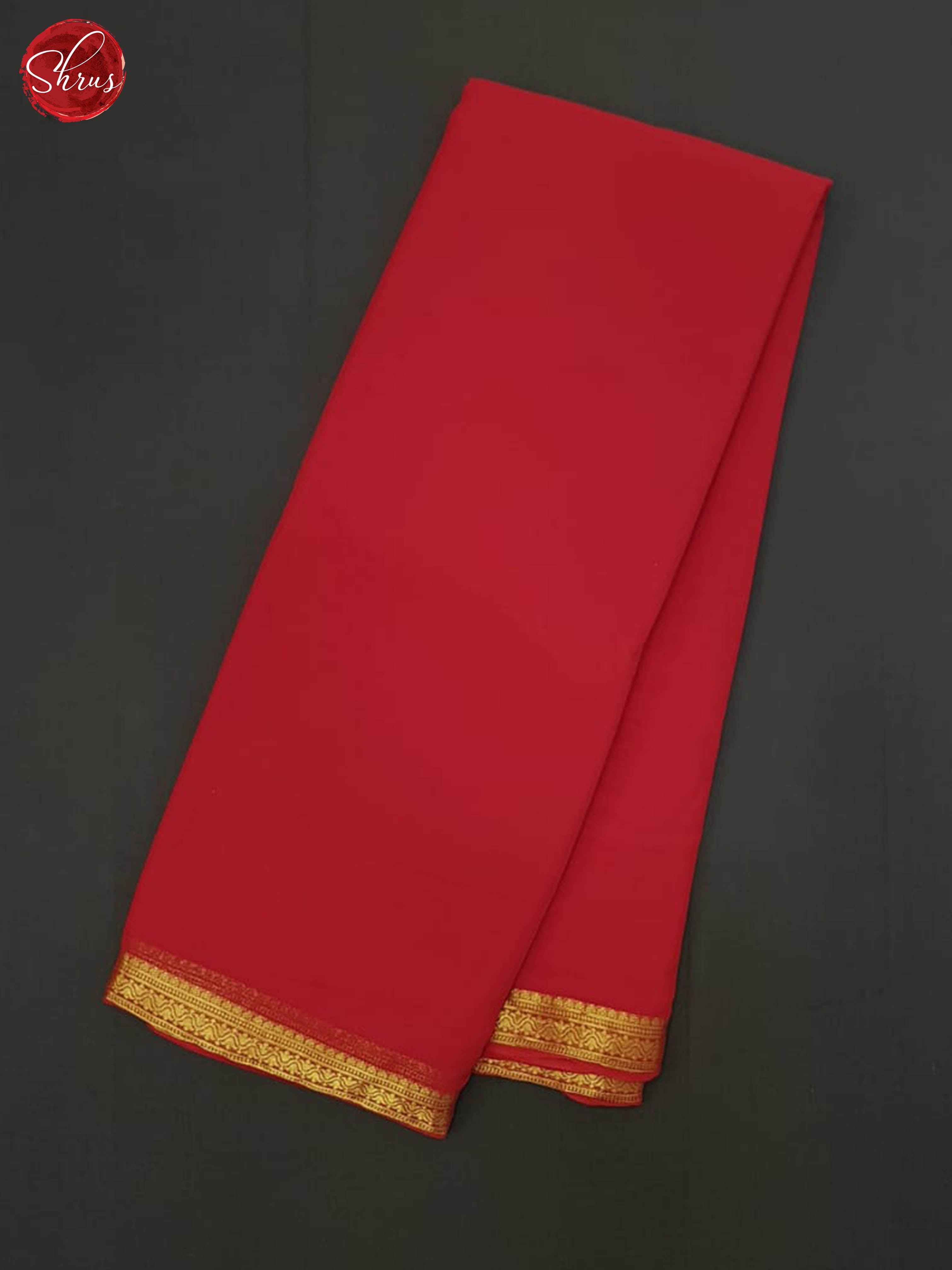 Red(Single Tone)- Semi Mysore Silk Saree - Shop on ShrusEternity.com