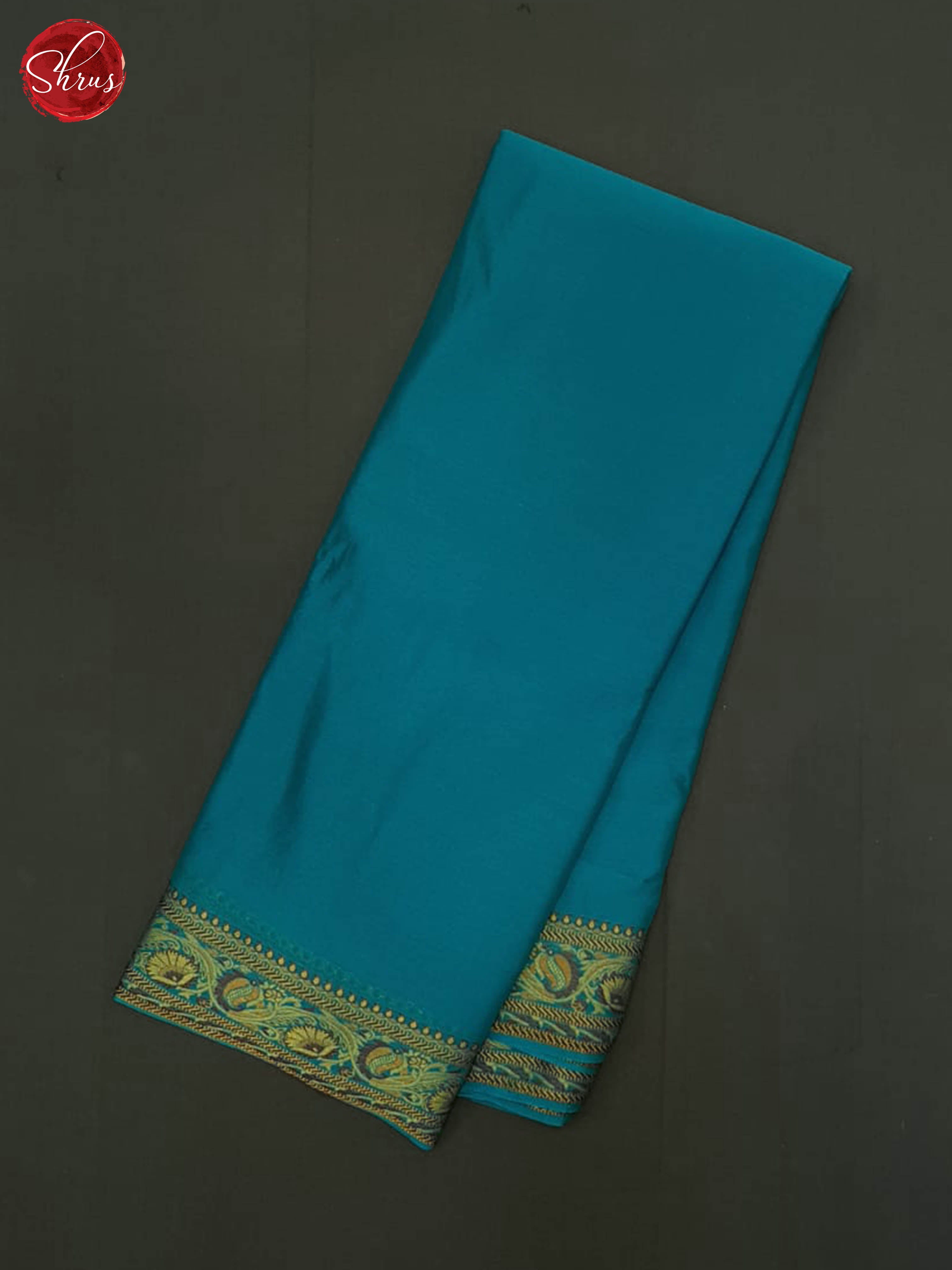 Blue(Single Tone)- Semi Mysore Silk Saree - Shop on ShrusEternity.com