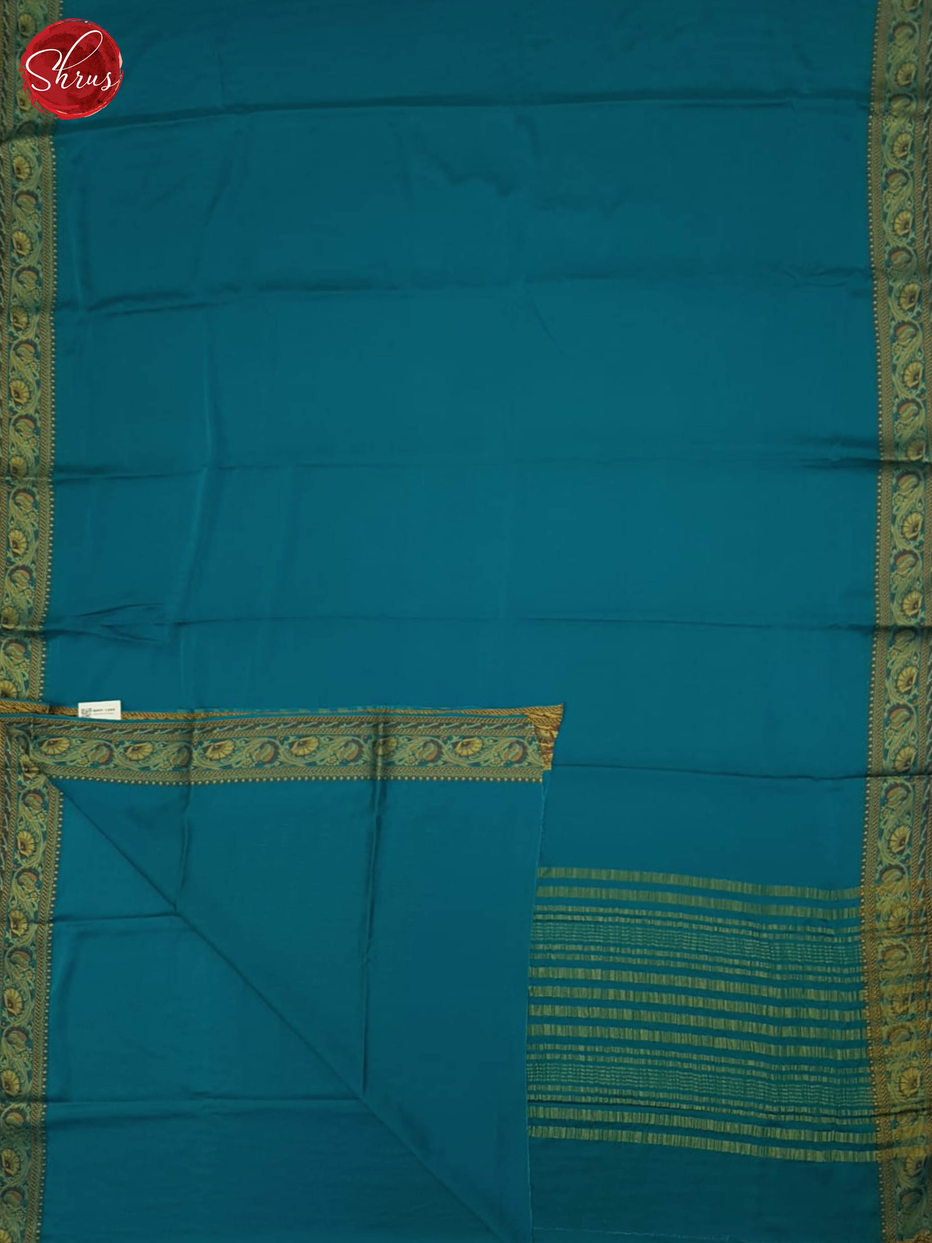 Blue(Single Tone)- Semi Mysore Silk Saree - Shop on ShrusEternity.com