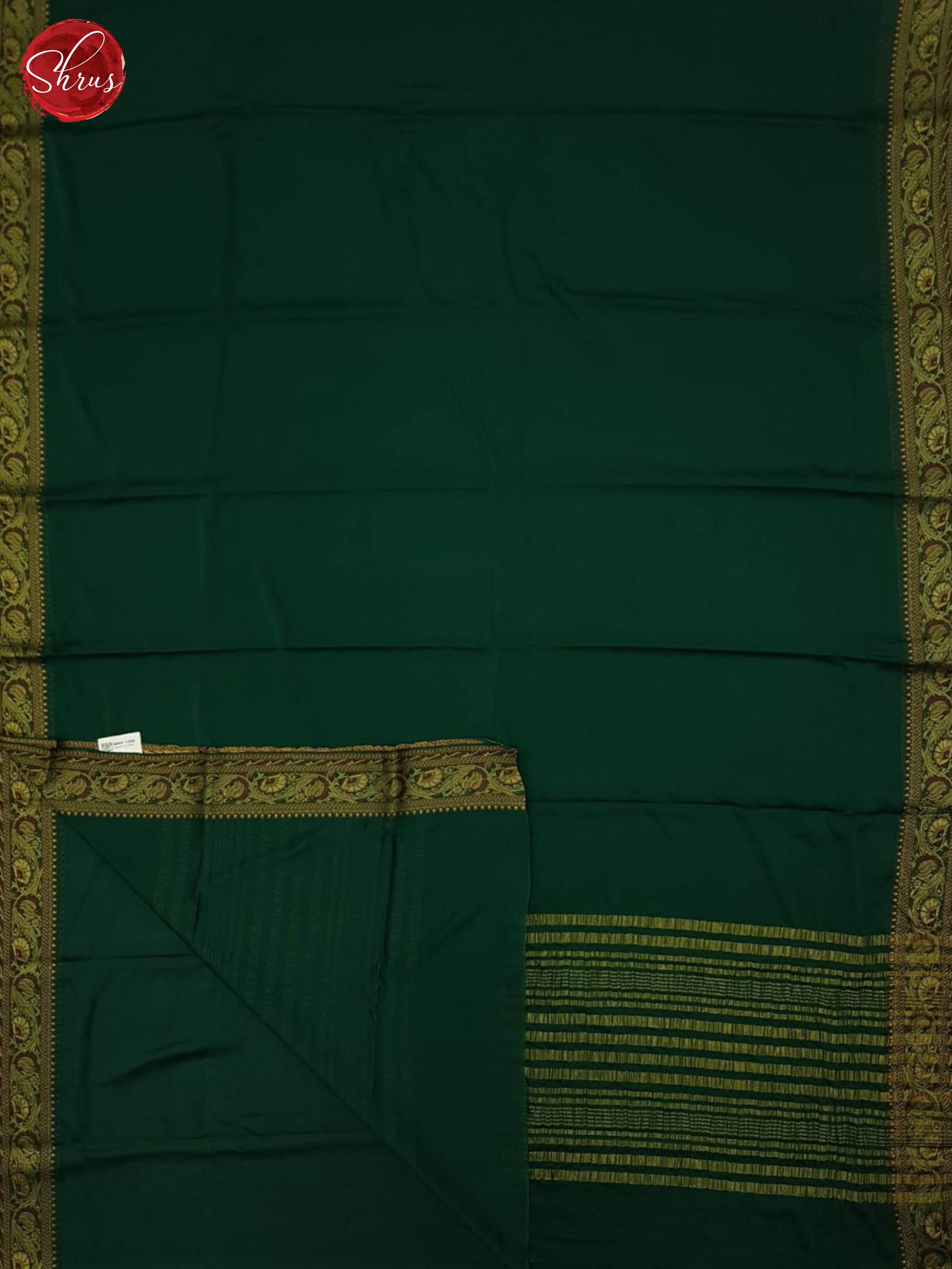 Green(Single Tone)- Semi Mysore Silk Saree - Shop on ShrusEternity.com