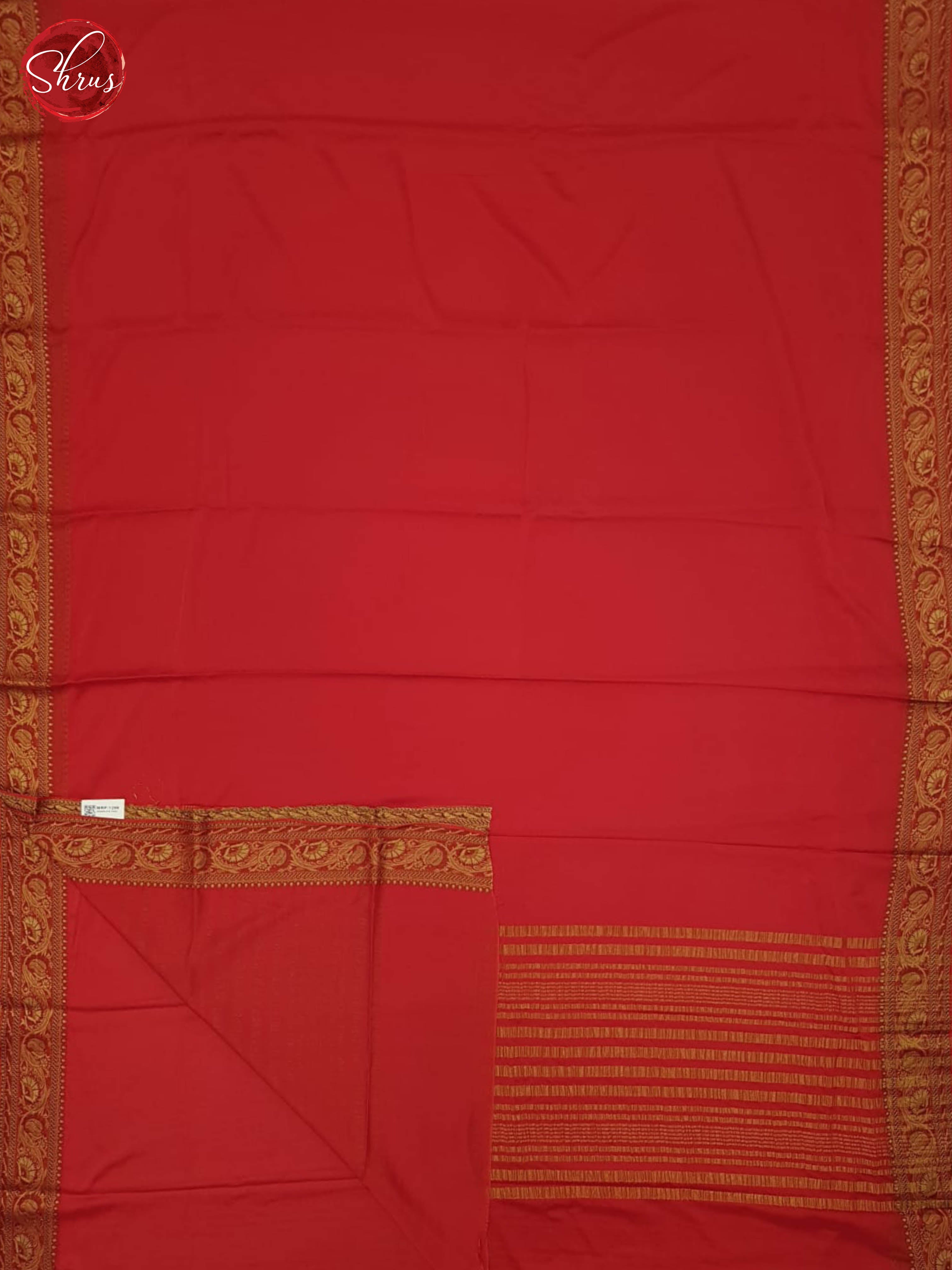 Red(Single Tone)- Semi Mysore Silk Saree - Shop on ShrusEternity.com