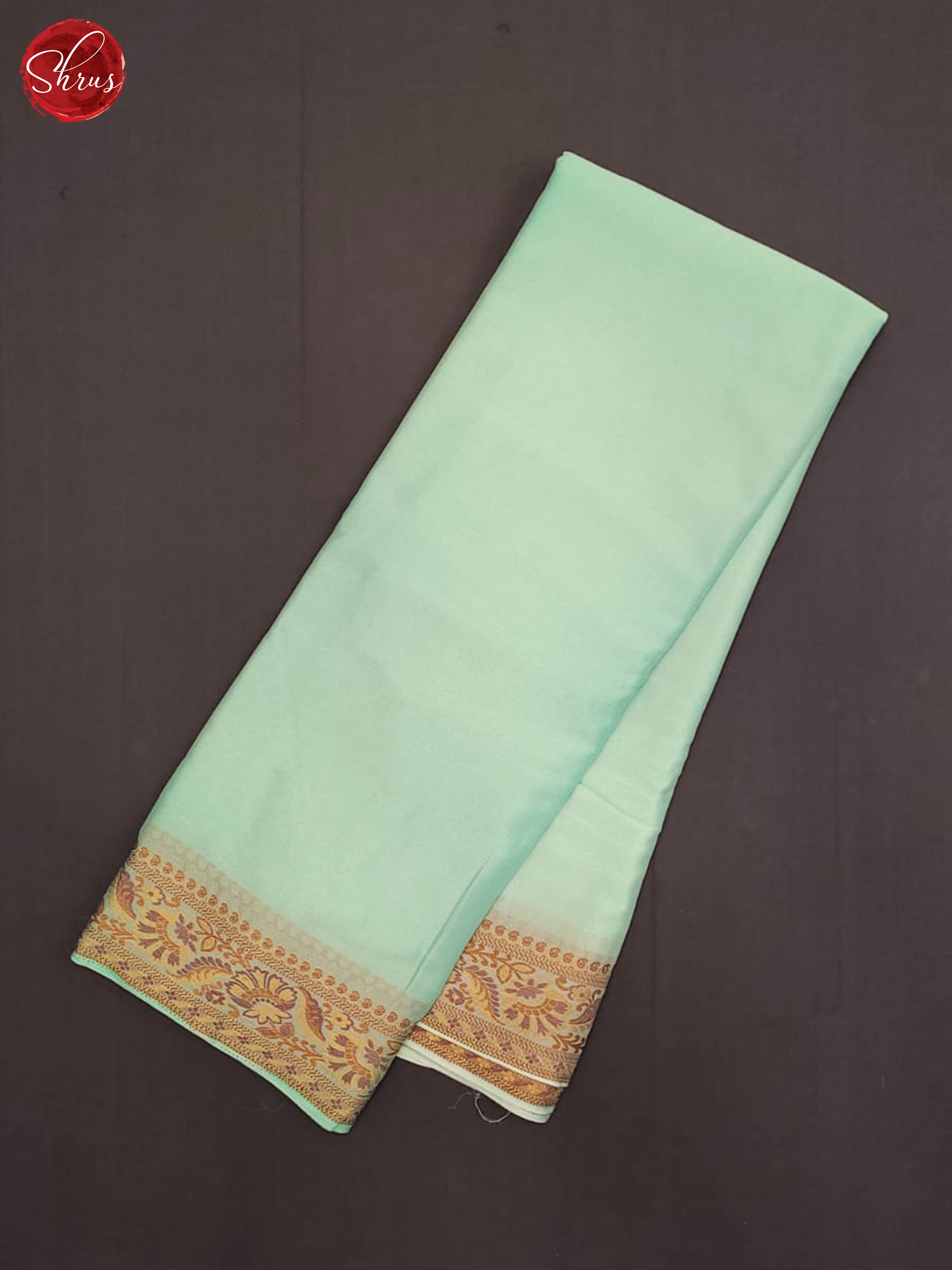 aqua Blue(Single Tone)- Semi Mysore Silk Saree - Shop on ShrusEternity.com