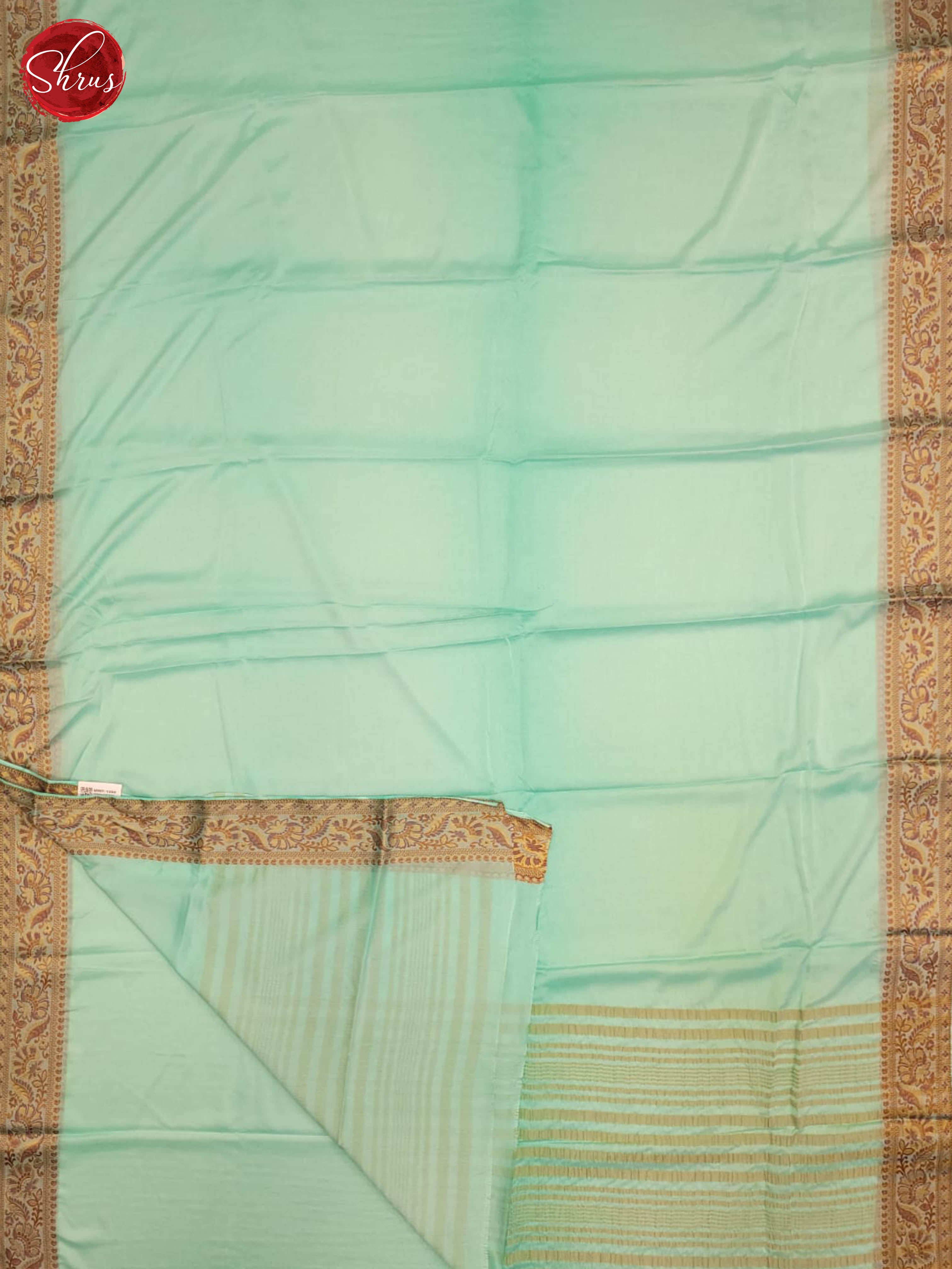 aqua Blue(Single Tone)- Semi Mysore Silk Saree - Shop on ShrusEternity.com