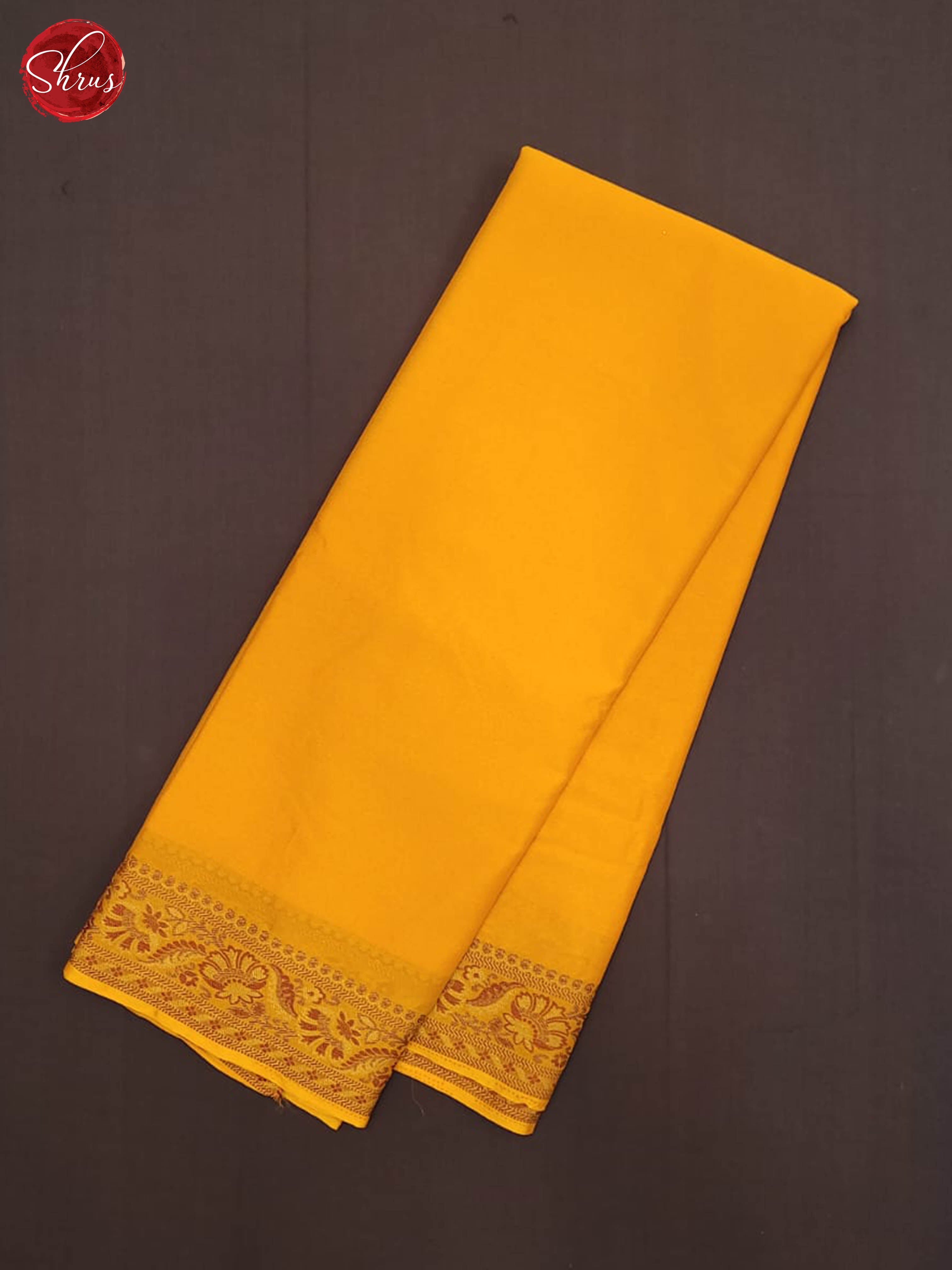 yellow(Single Tone)- Semi Mysore Silk Saree - Shop on ShrusEternity.com