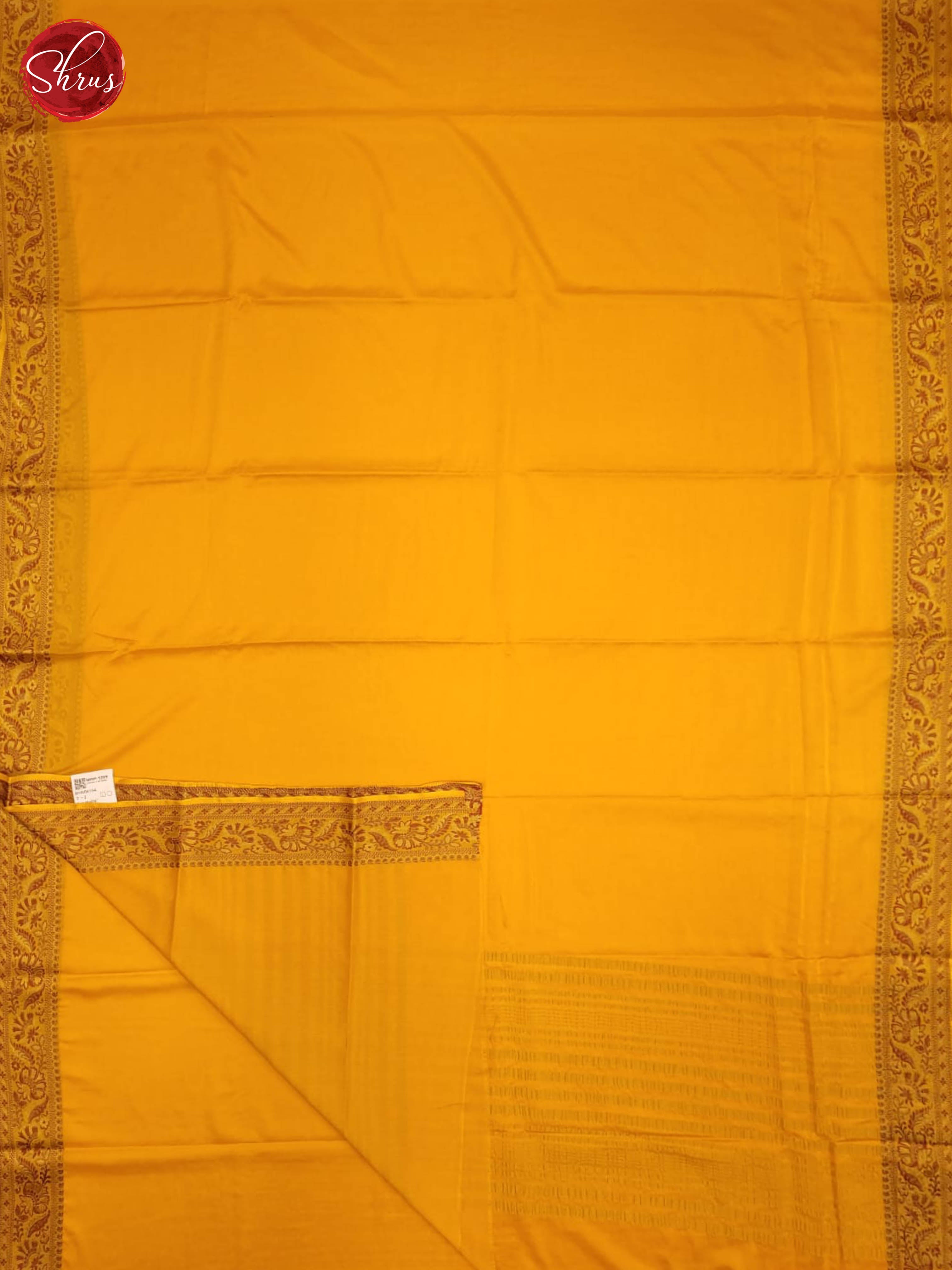 yellow(Single Tone)- Semi Mysore Silk Saree - Shop on ShrusEternity.com