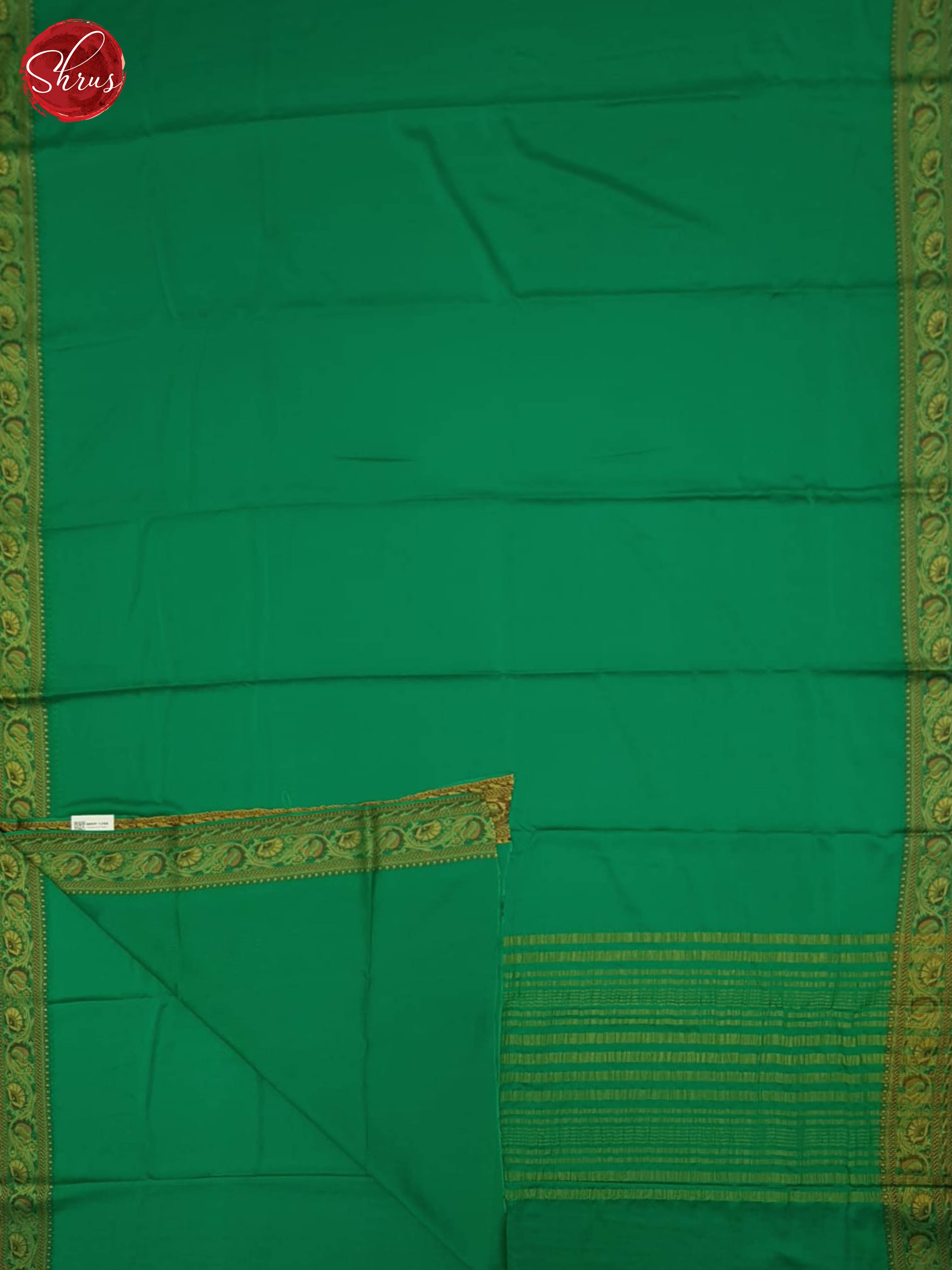 Green(Single Tone) - Semi Mysore Silk Saree - Shop on ShrusEternity.com
