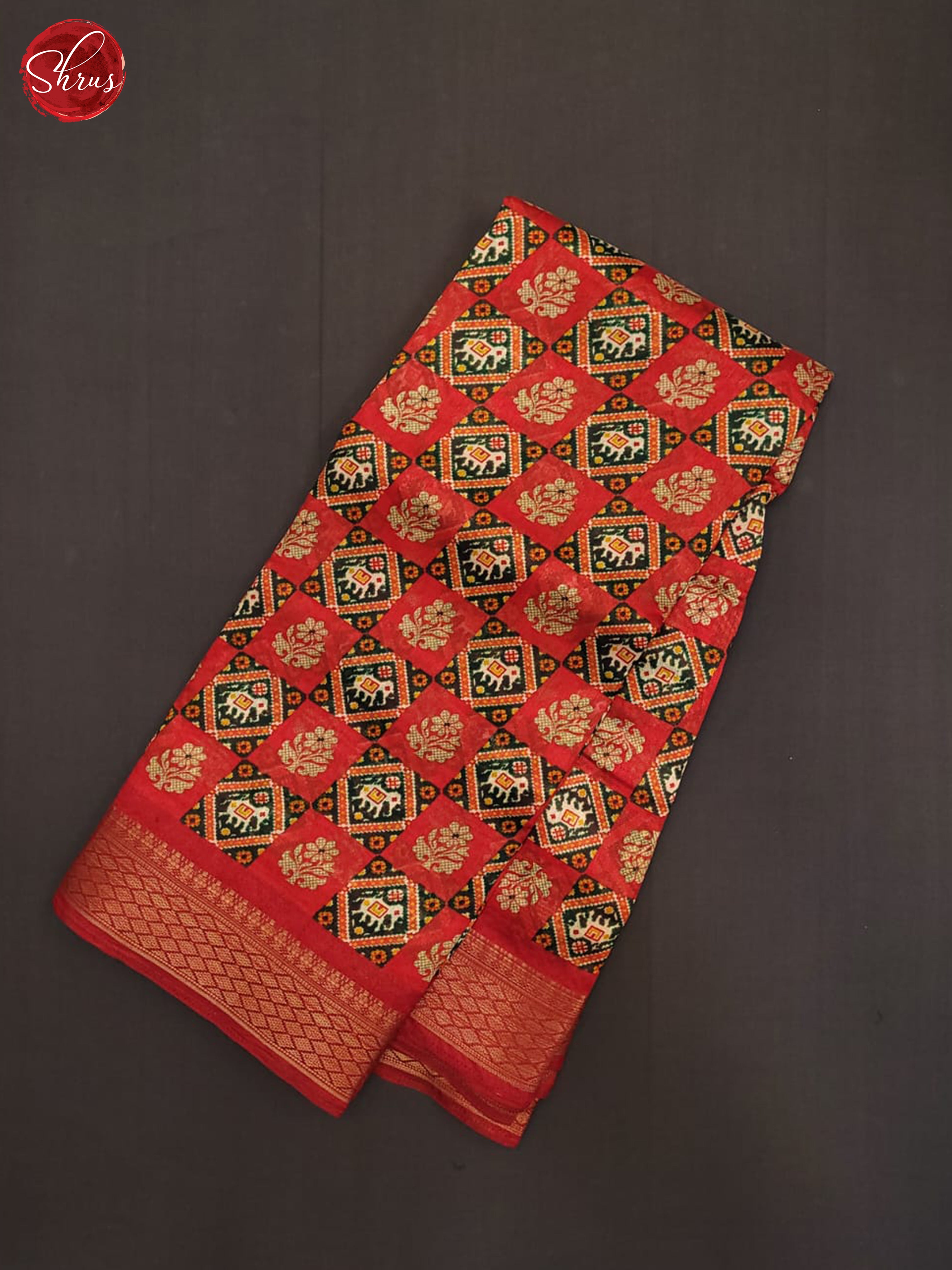 Red(Single Tone) - Semi Matka Cotton Saree - Shop on ShrusEternity.com