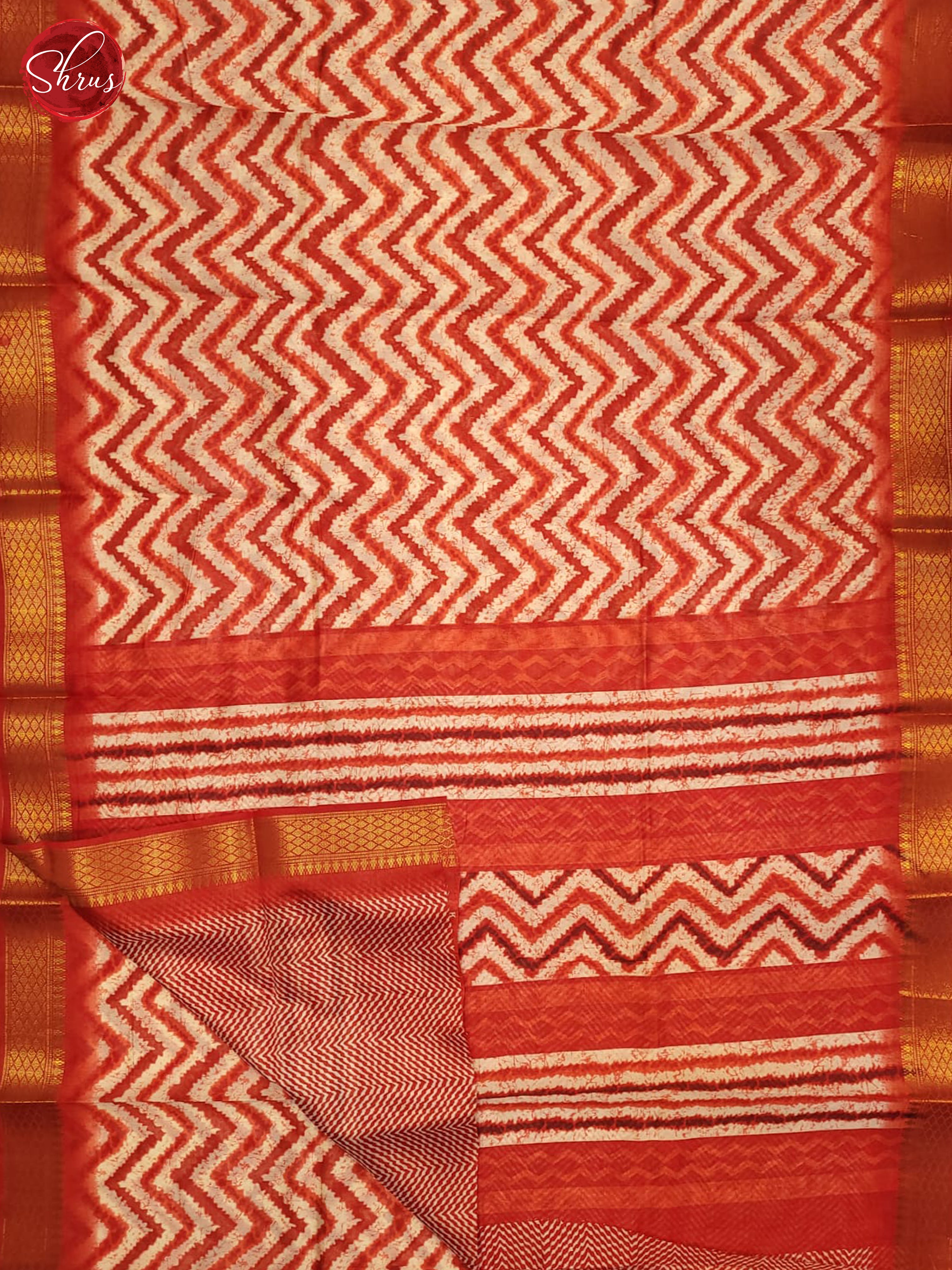 Red(Single Tone)- Semi Matka Cotton Saree - Shop on ShrusEternity.com