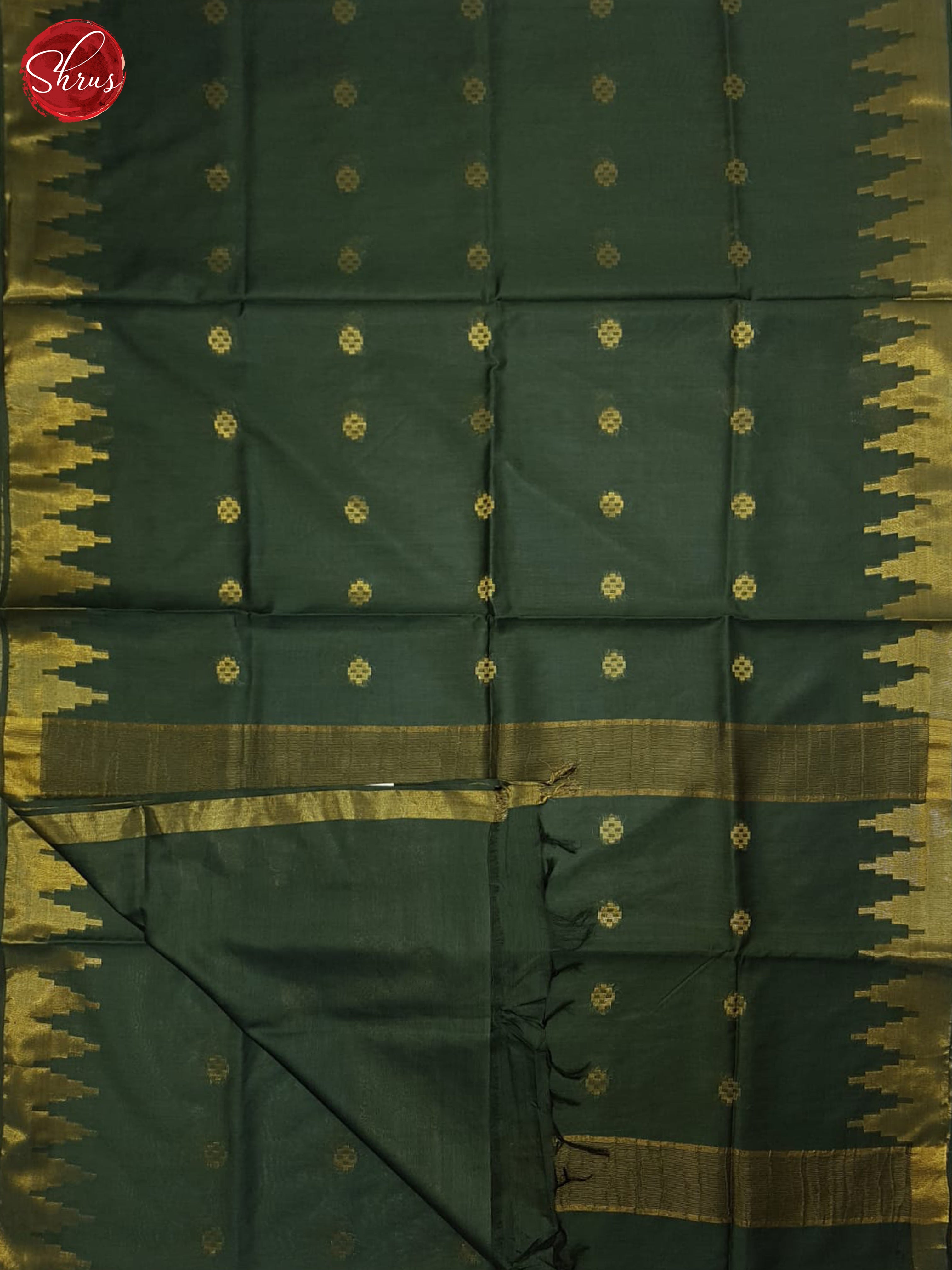 Green(Single Tone) - Semi Tussar Saree - Shop on ShrusEternity.com