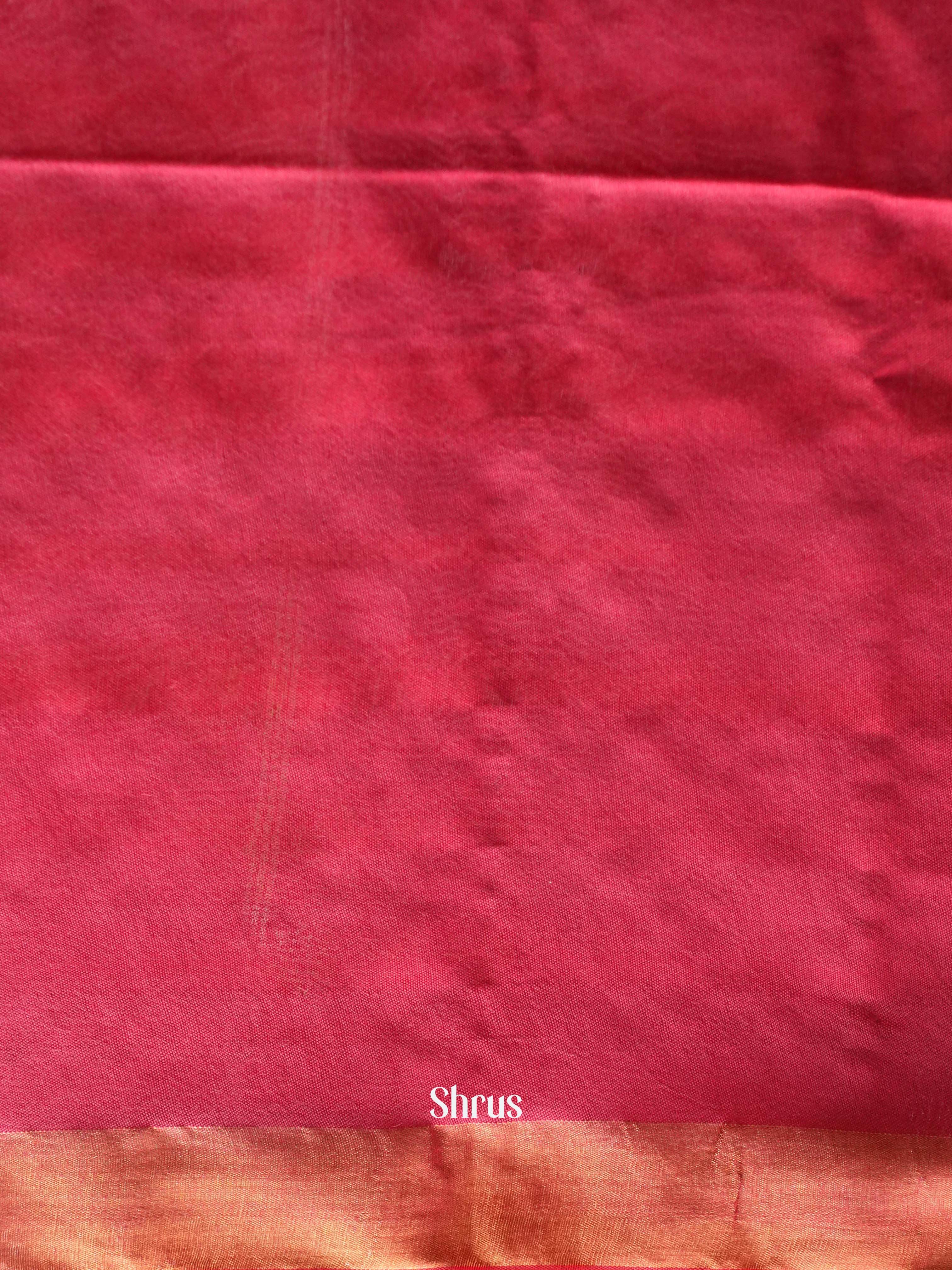 Red(Single Tone)- Semi Tussar Saree