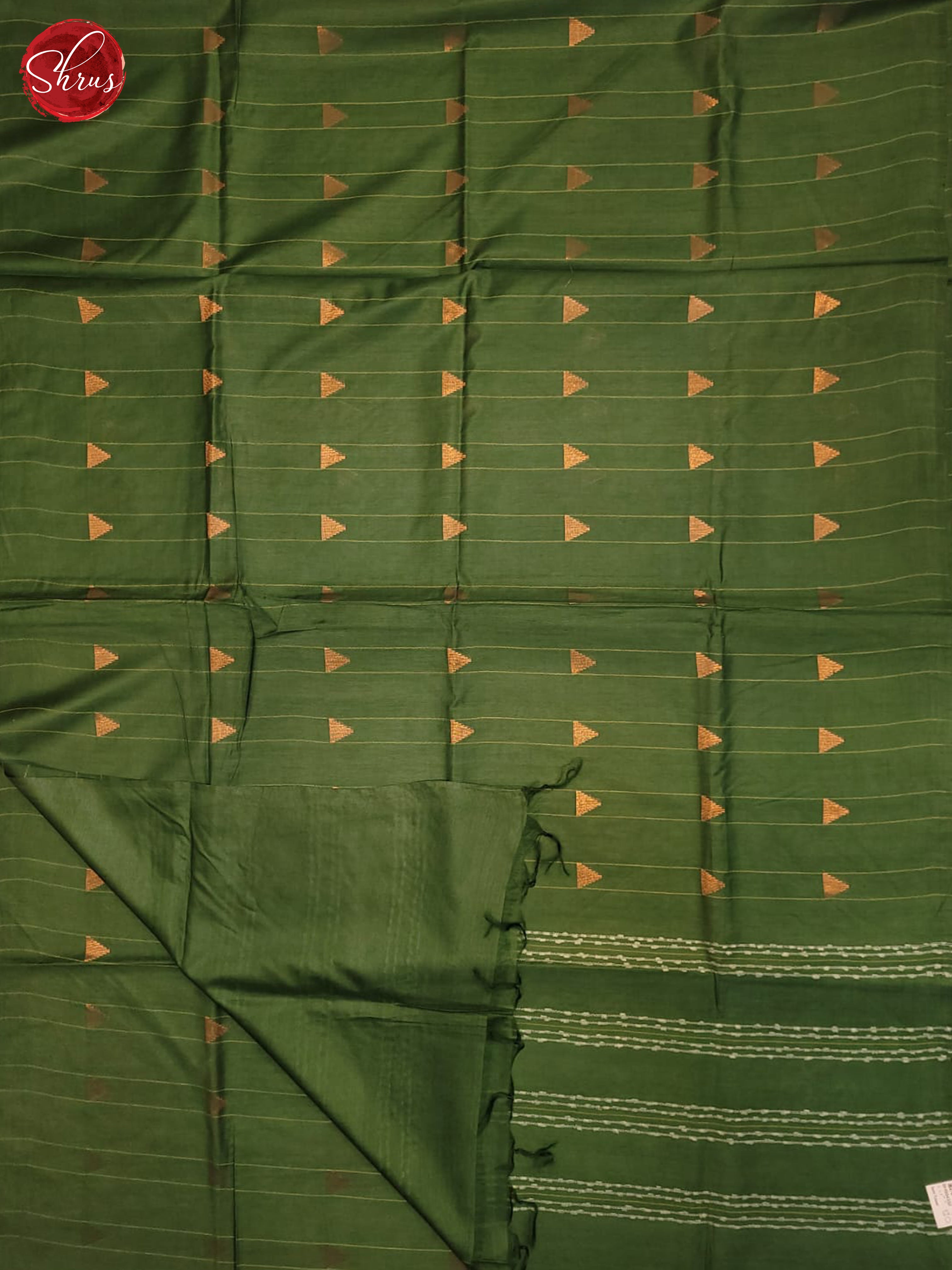 Green(Single Tone) - Semi Tussar Saree - Shop on ShrusEternity.com