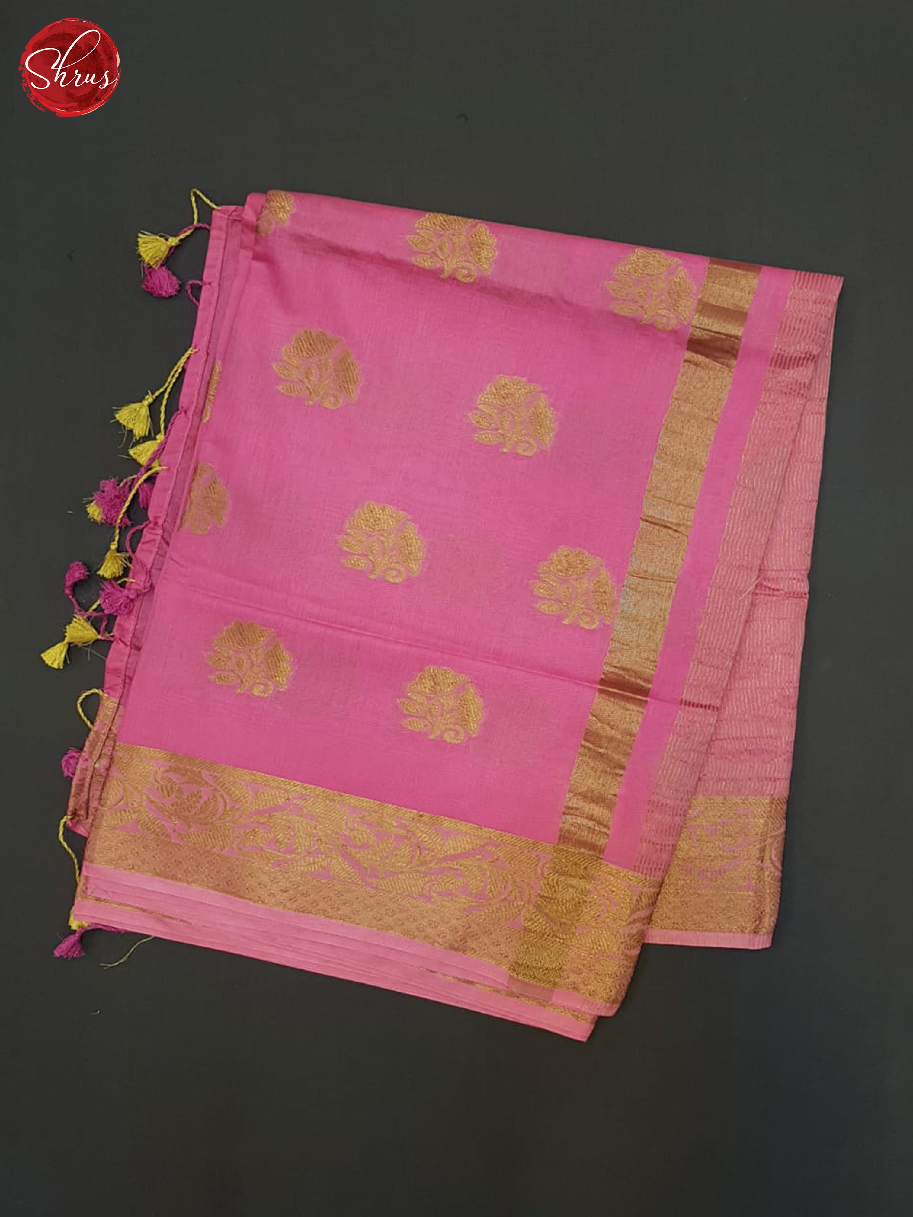 Pink(Single Tone)- Semi Tussar Saree - Shop on ShrusEternity.com