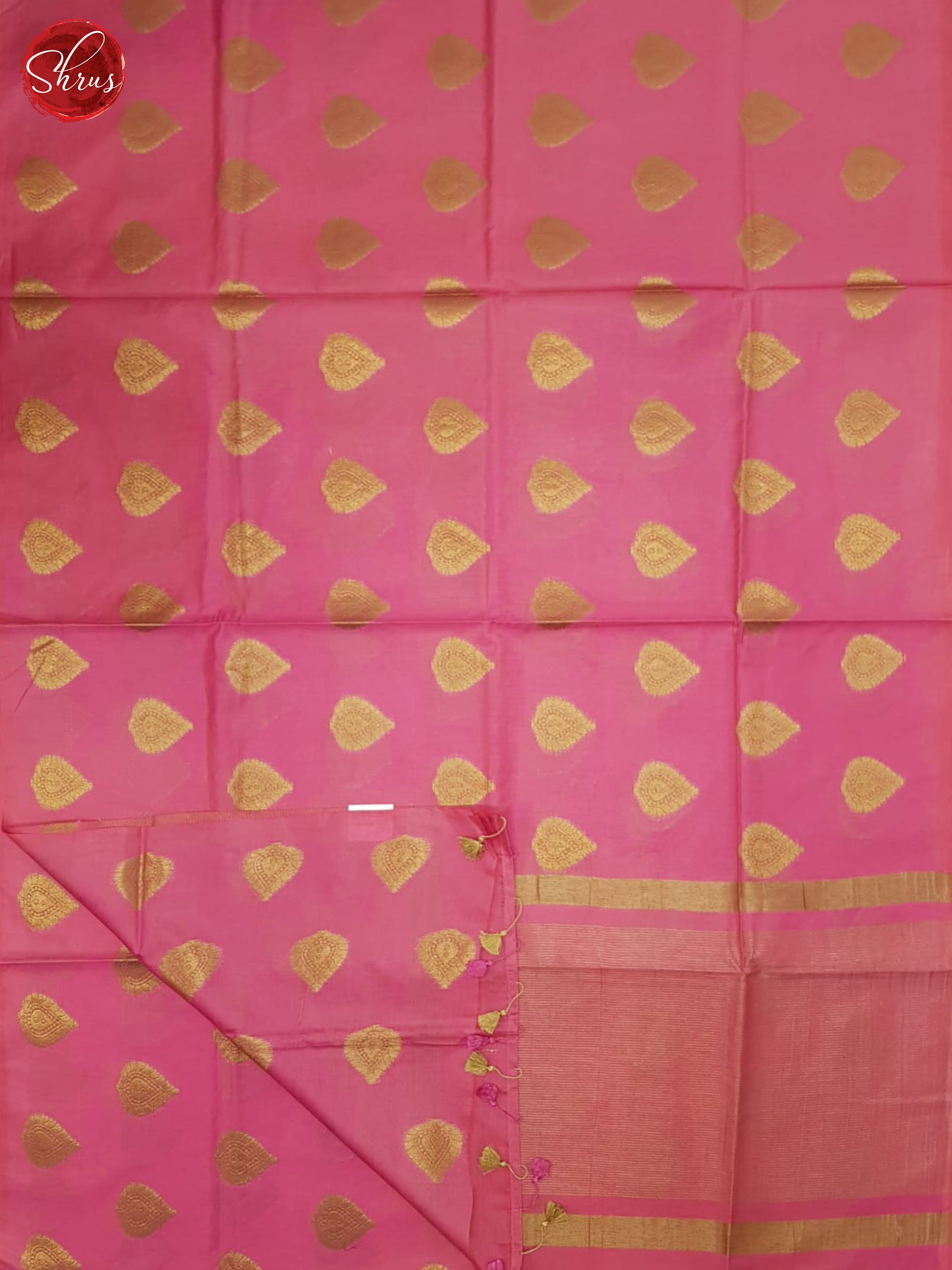Pink(Single Tone)- Semi Tussar Saree - Shop on ShrusEternity.com