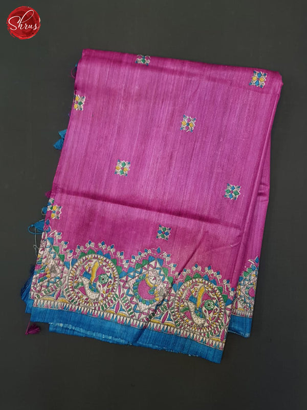 Pink & Blue - Gicha Silk Saree - Shop on ShrusEternity.com