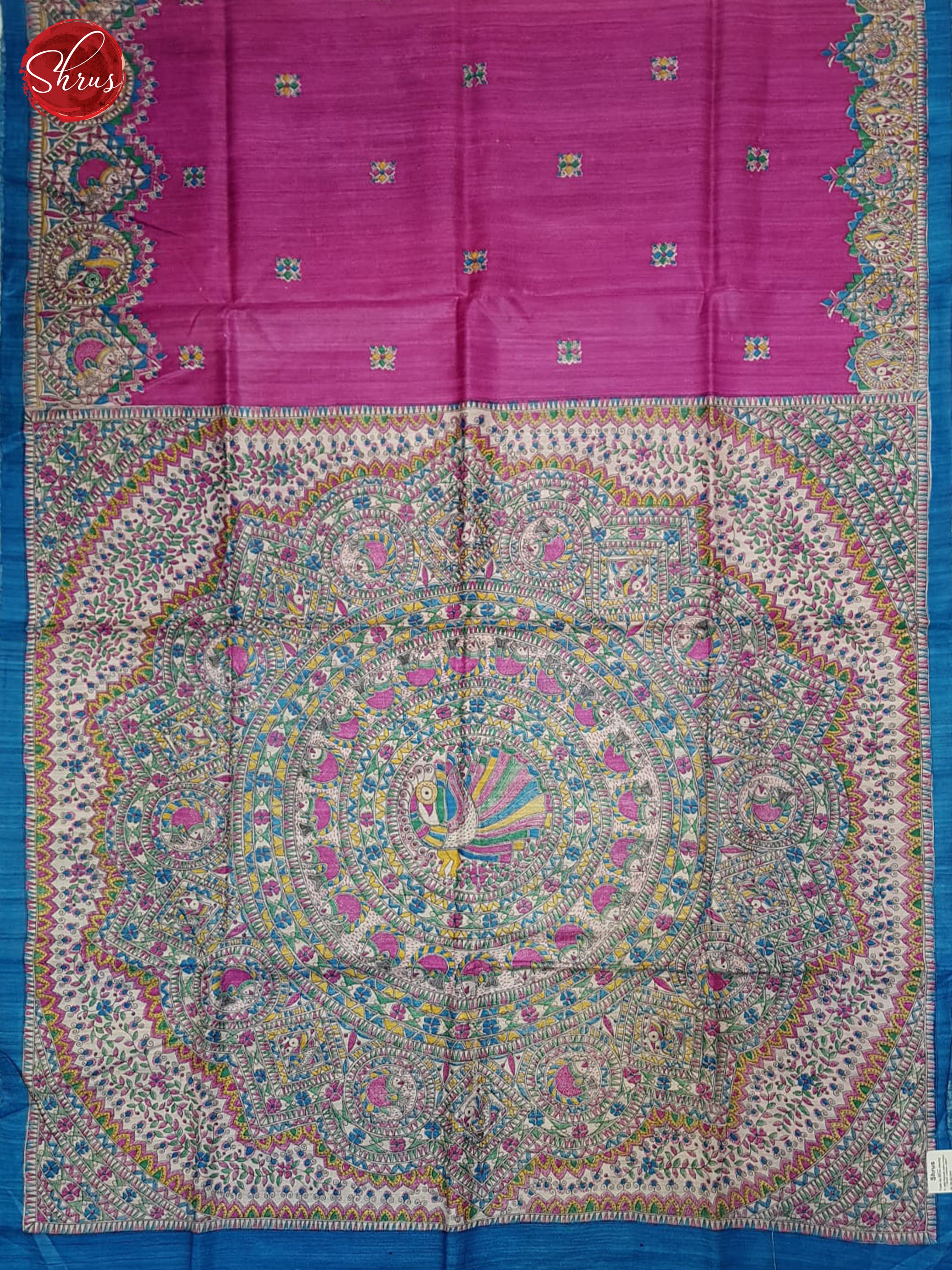 Pink & Blue - Gicha Silk Saree - Shop on ShrusEternity.com