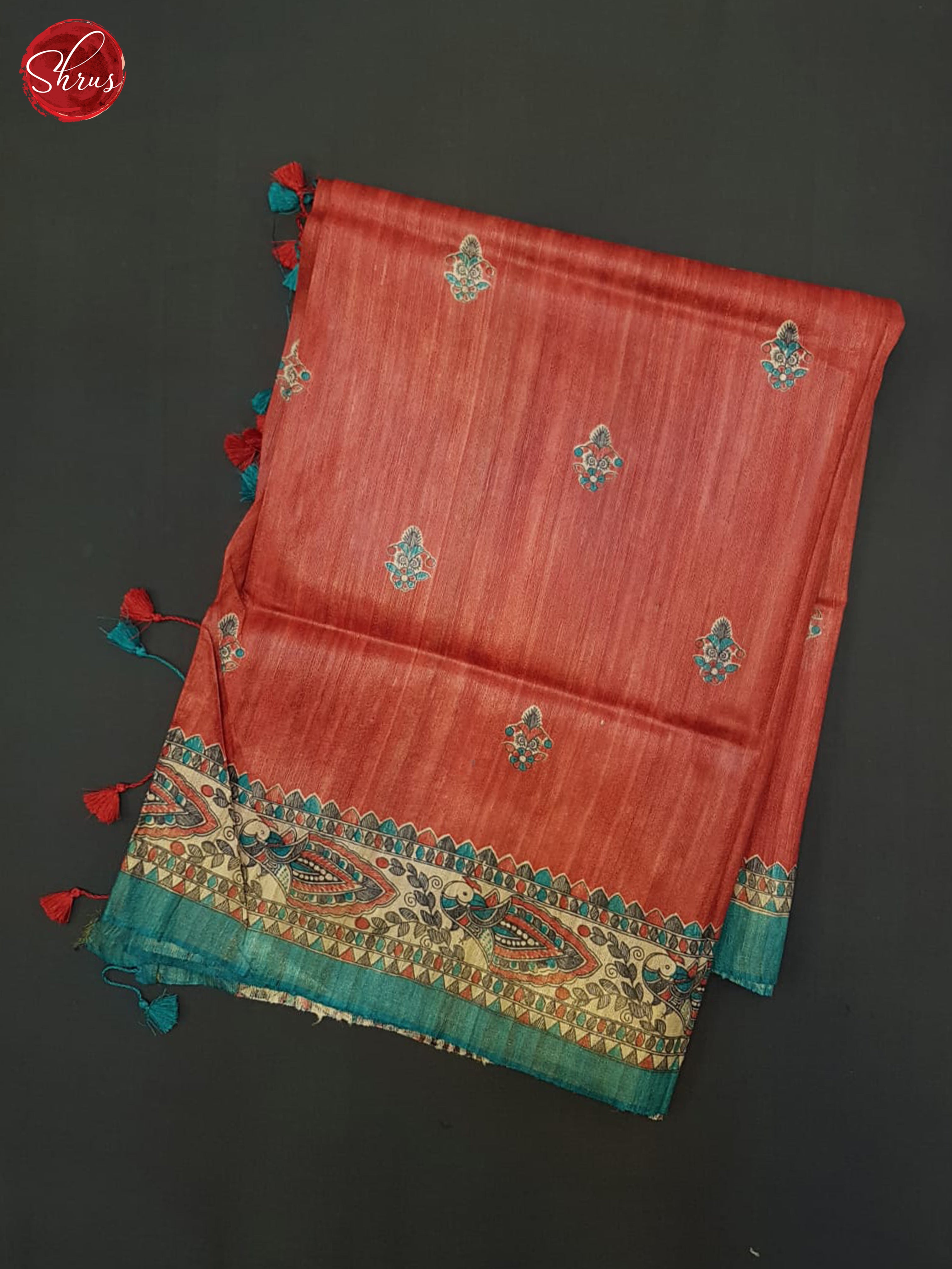 Red & Blue - Gicha Silk Saree - Shop on ShrusEternity.com