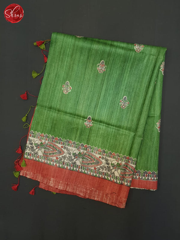 Green & Red- Gicha Silk Saree - Shop on ShrusEternity.com
