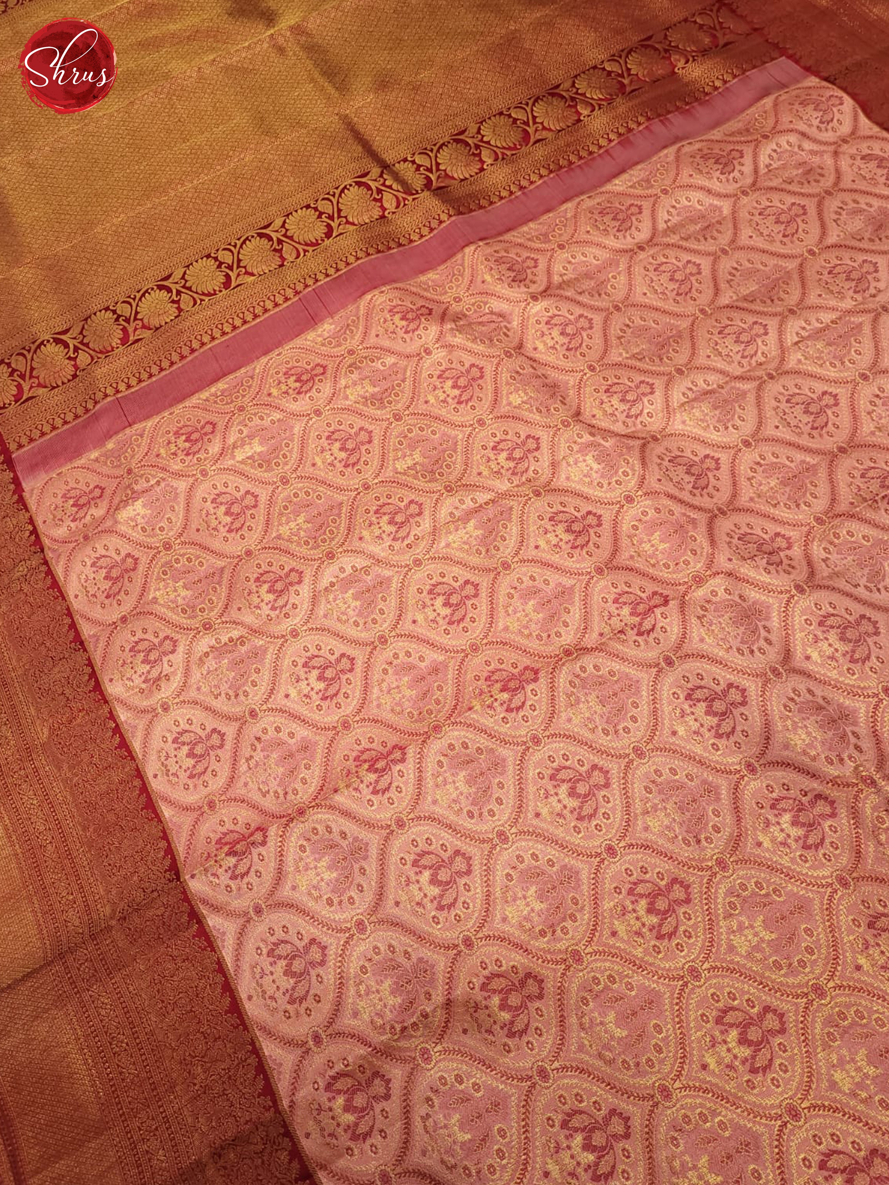 Pink(Single Tone)- Kanchipuram silk Saree - Shop on ShrusEternity.com