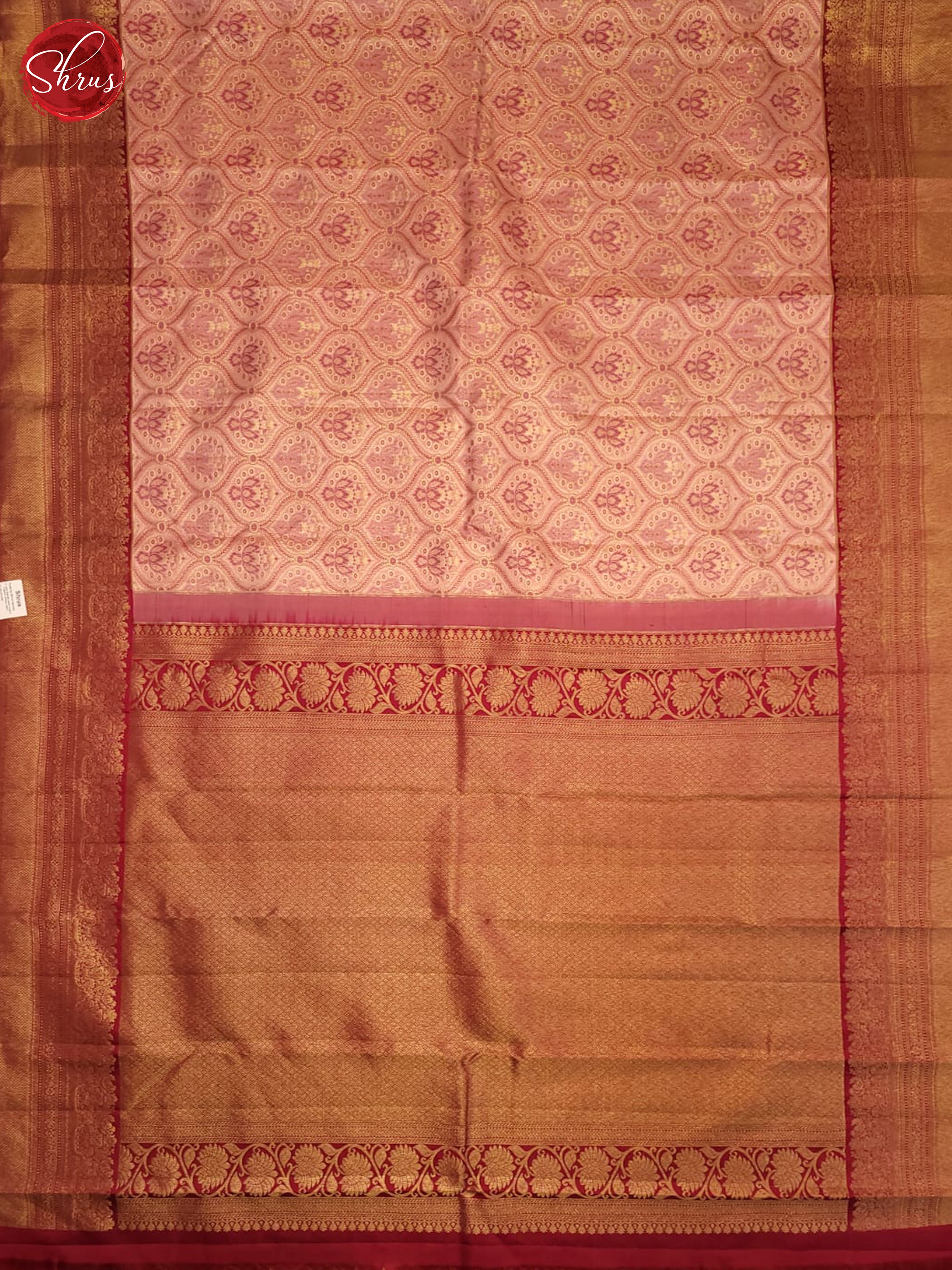 Pink(Single Tone)- Kanchipuram silk Saree - Shop on ShrusEternity.com