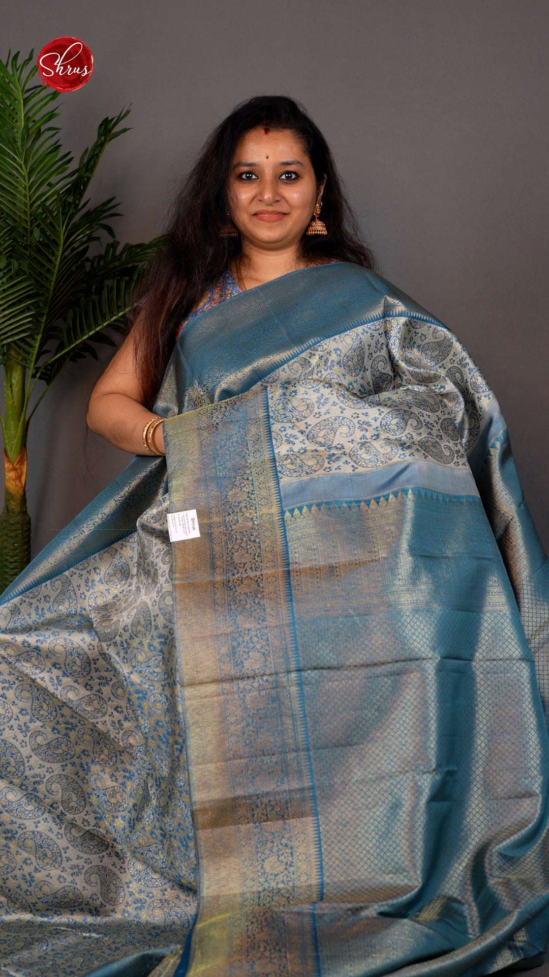 Blue(Single Tone) - Kanchipuram silk Saree - Shop on ShrusEternity.com